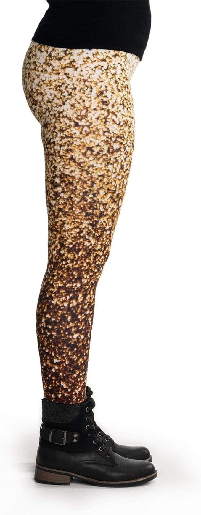 cosey Leggings Christmas-Line Leggings in verschiedenen Motiven (Einheitsgröße XS-L) Glitter Gold