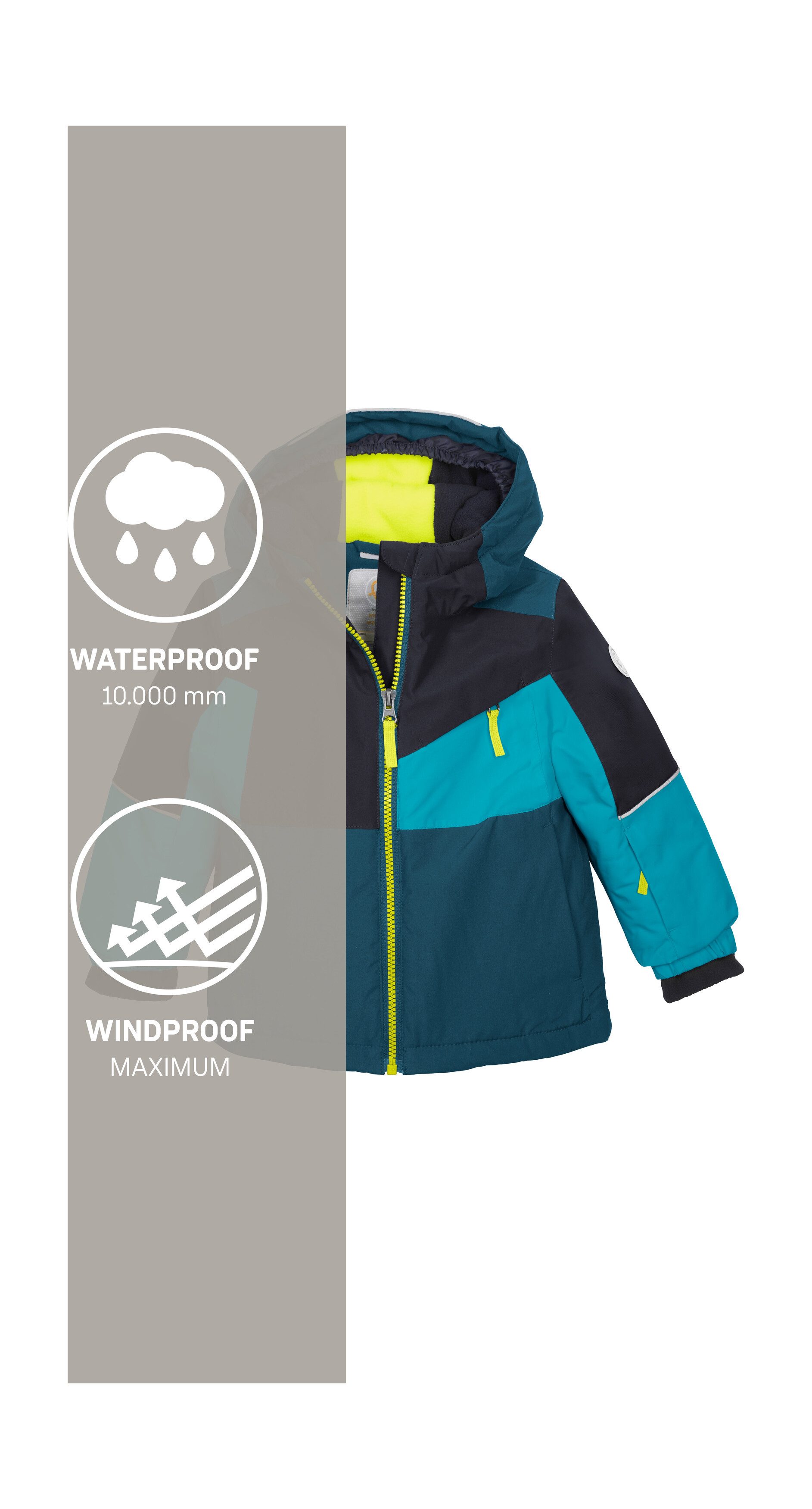 first instinct by killtec Skijacke FISW 42 MNS SKI JCKT Funktionsjacke: wasserdicht, Colourblock, Ärmel verlängerbar
