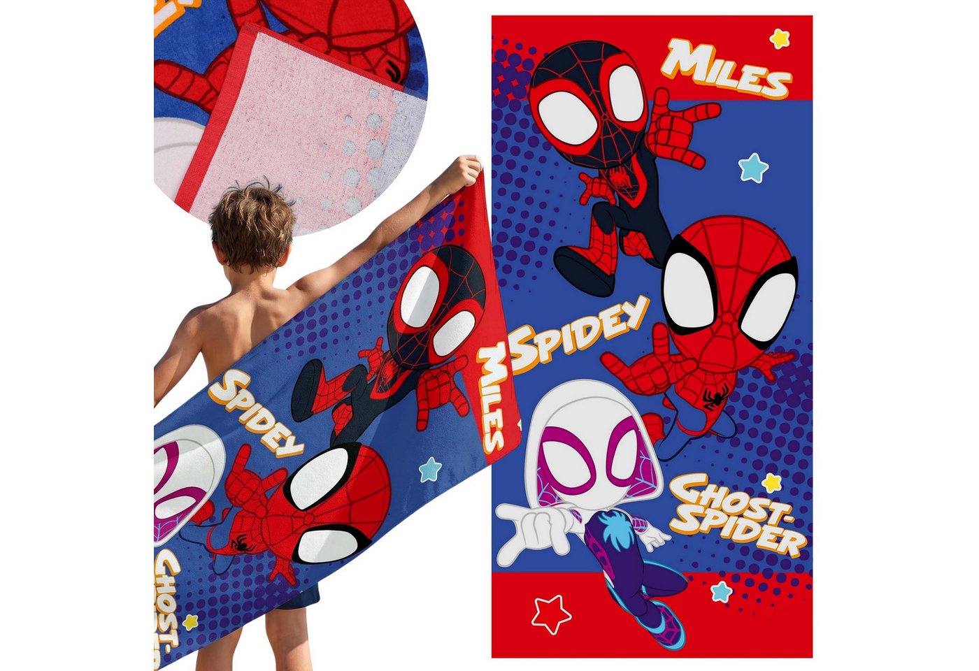 MARVEL Badetücher MARVEL Spidey Baumwoll-Strand- und Badetuch, 70 × 140 cm