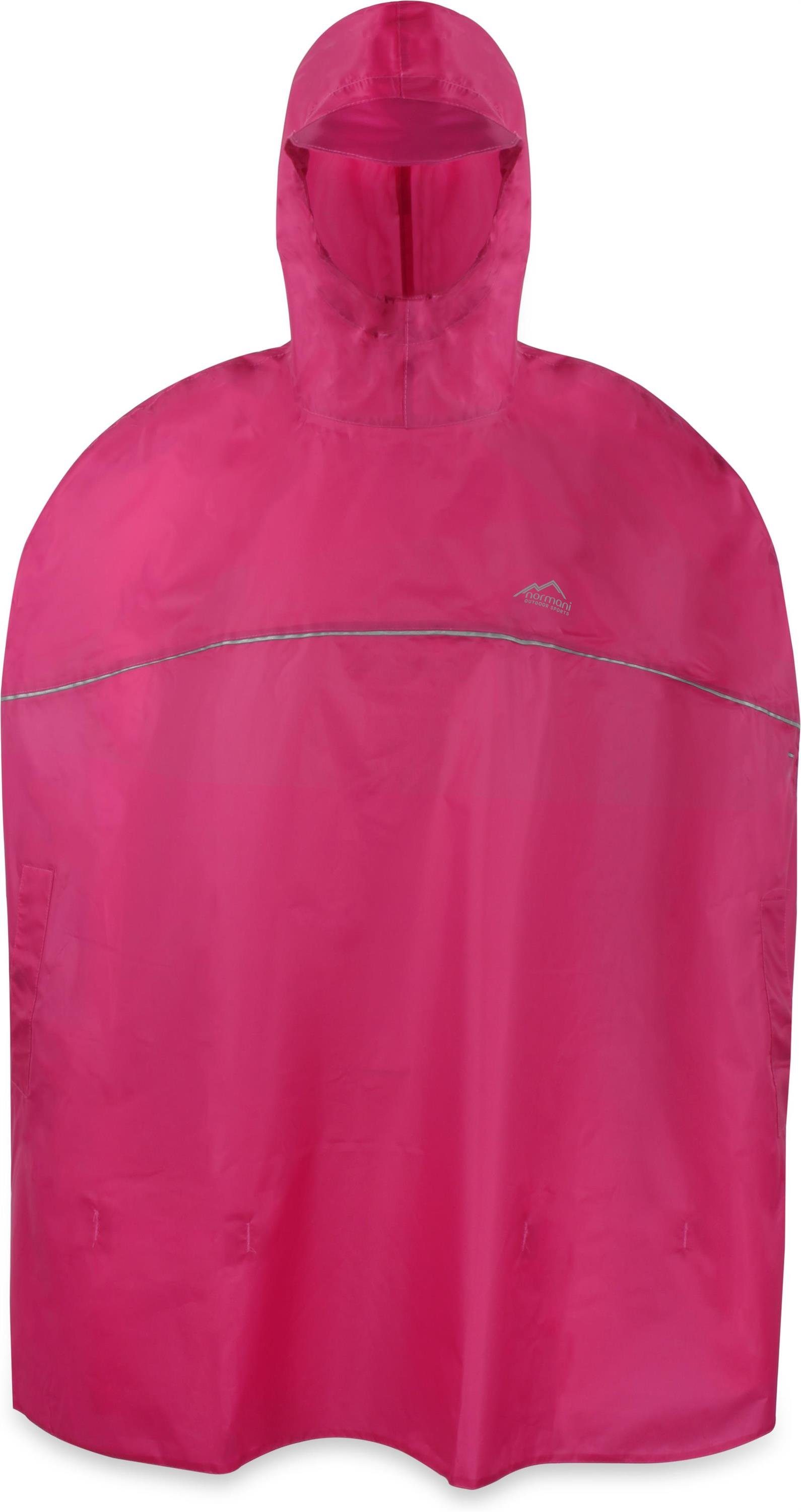 normani Regenponcho Kinder Regenponcho Cherrapunji Kids Wasserdichter Regencape mit Kapuze und Reflektor - Jungen und Mädchen