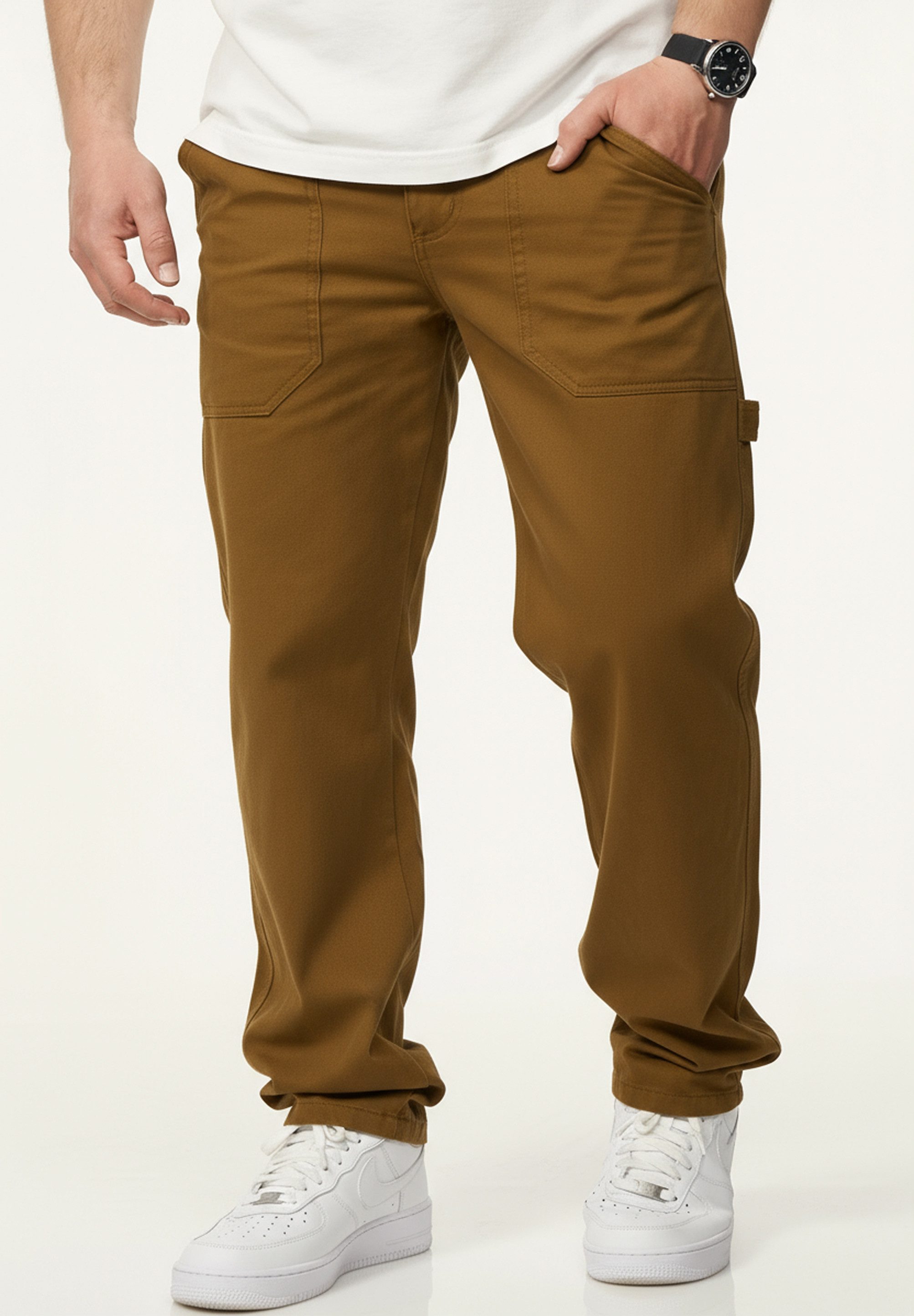 DAILY COTTON Straight-Jeans Hose im Carpenter-Stil - Regular-Fit Workwear Herren Freizeithose Denim Stoffhose - Pants