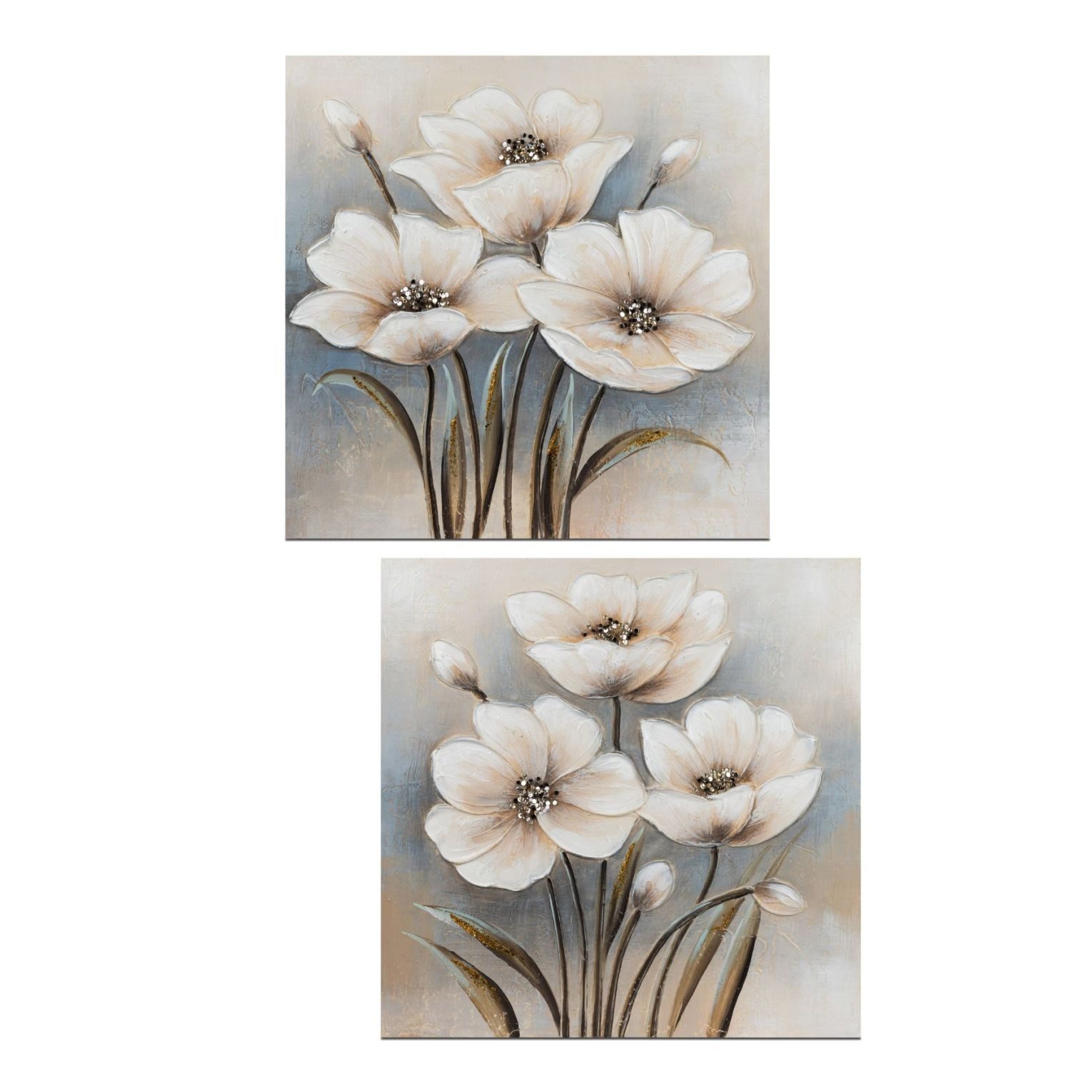 formano Wanddekoobjekt Foam Flower, Ölgemälde-Optik, Mehrfarbig, Motiv: Blumen, Höhe: 60cm