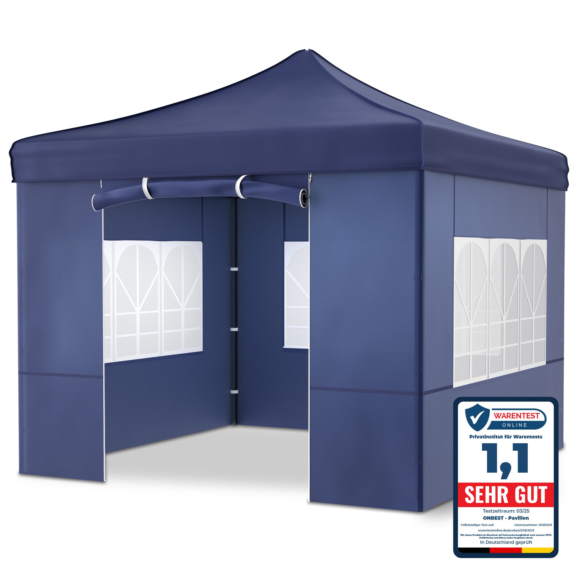 Onbest Pavillon Premium 3x3 Pop-Up mit viel Zubehör, mit 4 Seitenteilen, 42 günstig online kaufen
