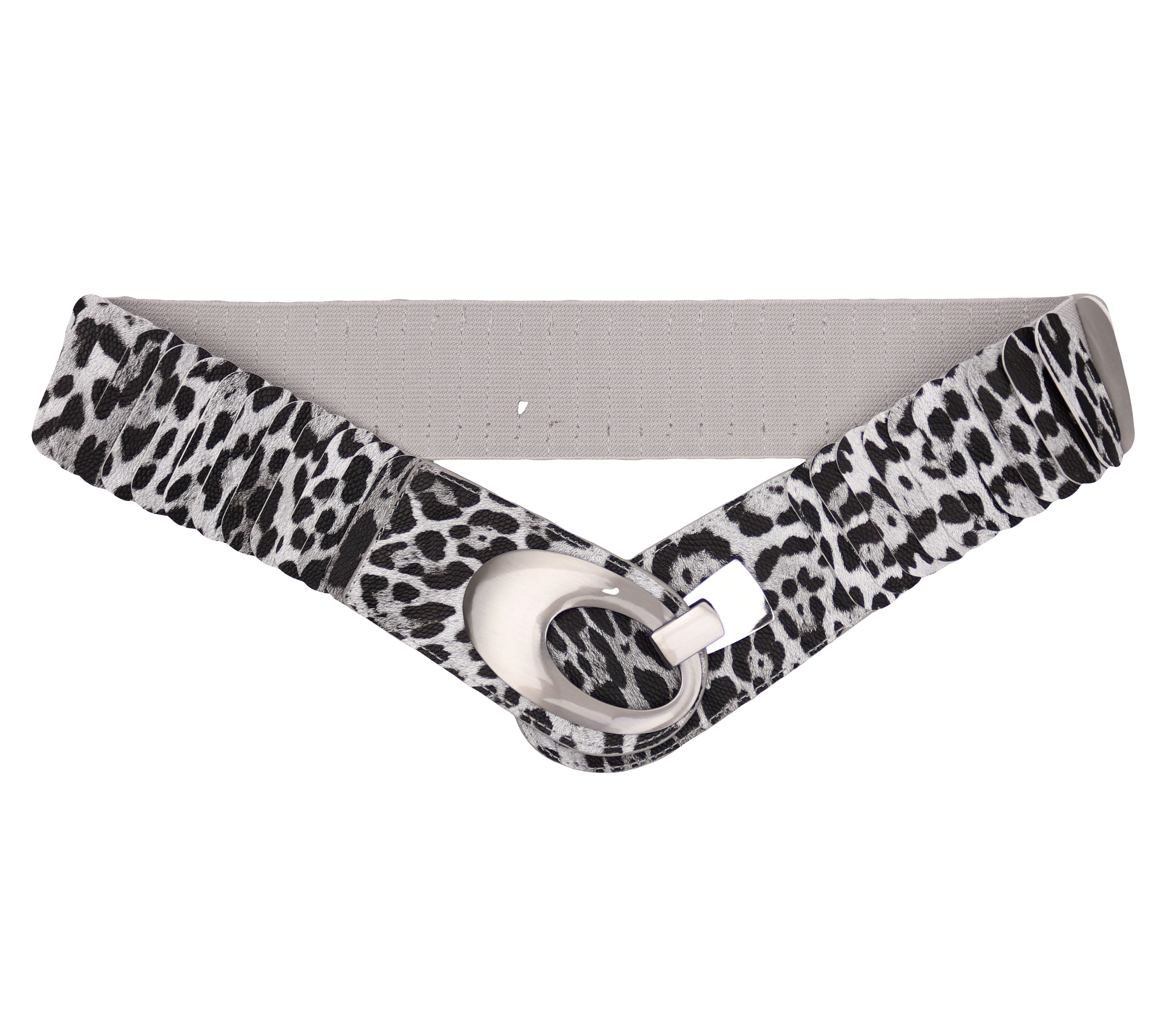 MIRROSI Taillengürtel Leo Unifarbe breit 6cm für Taillenumfang 85 bis 110cm, ONESIZE (Angenehmes Tragesgefühl, Leopard Muster, Unifarben) Breiter Stretch Gürtel