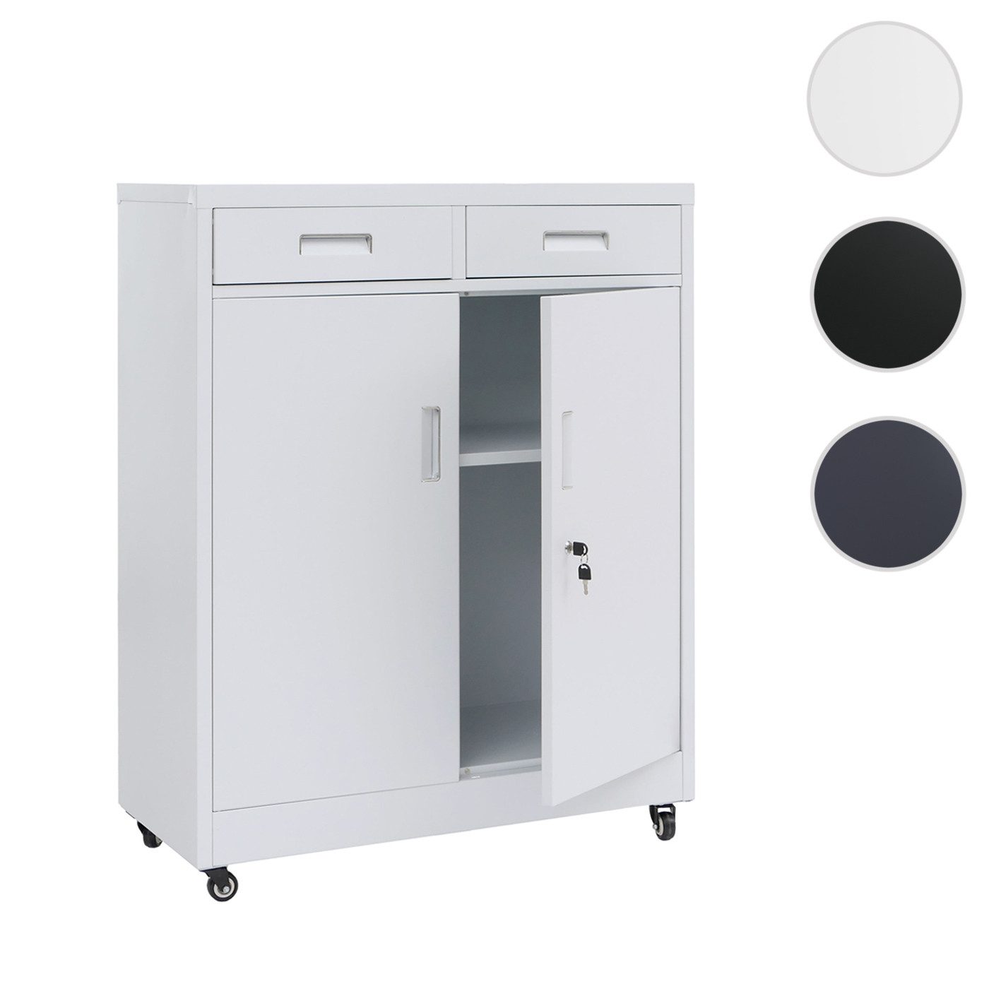 MCW Aktenschrank MCW-O89 Mit zwei Türen und zwei Schubladen, Mit vier Rolle günstig online kaufen