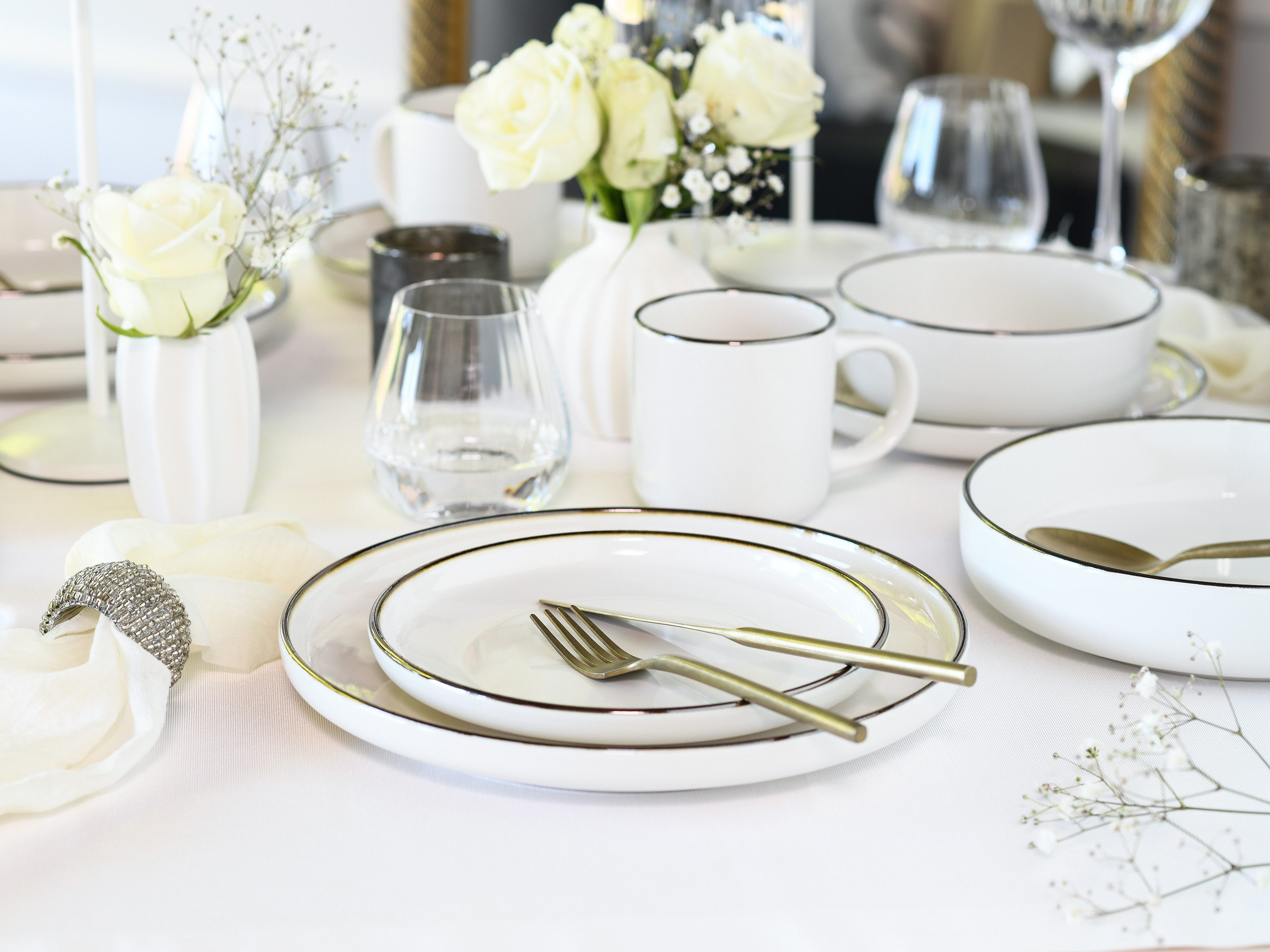 creaTable Kombiservice Nordic Festive (30-tlg), 6 Personen, Steinzeug – Bild 3 von 5