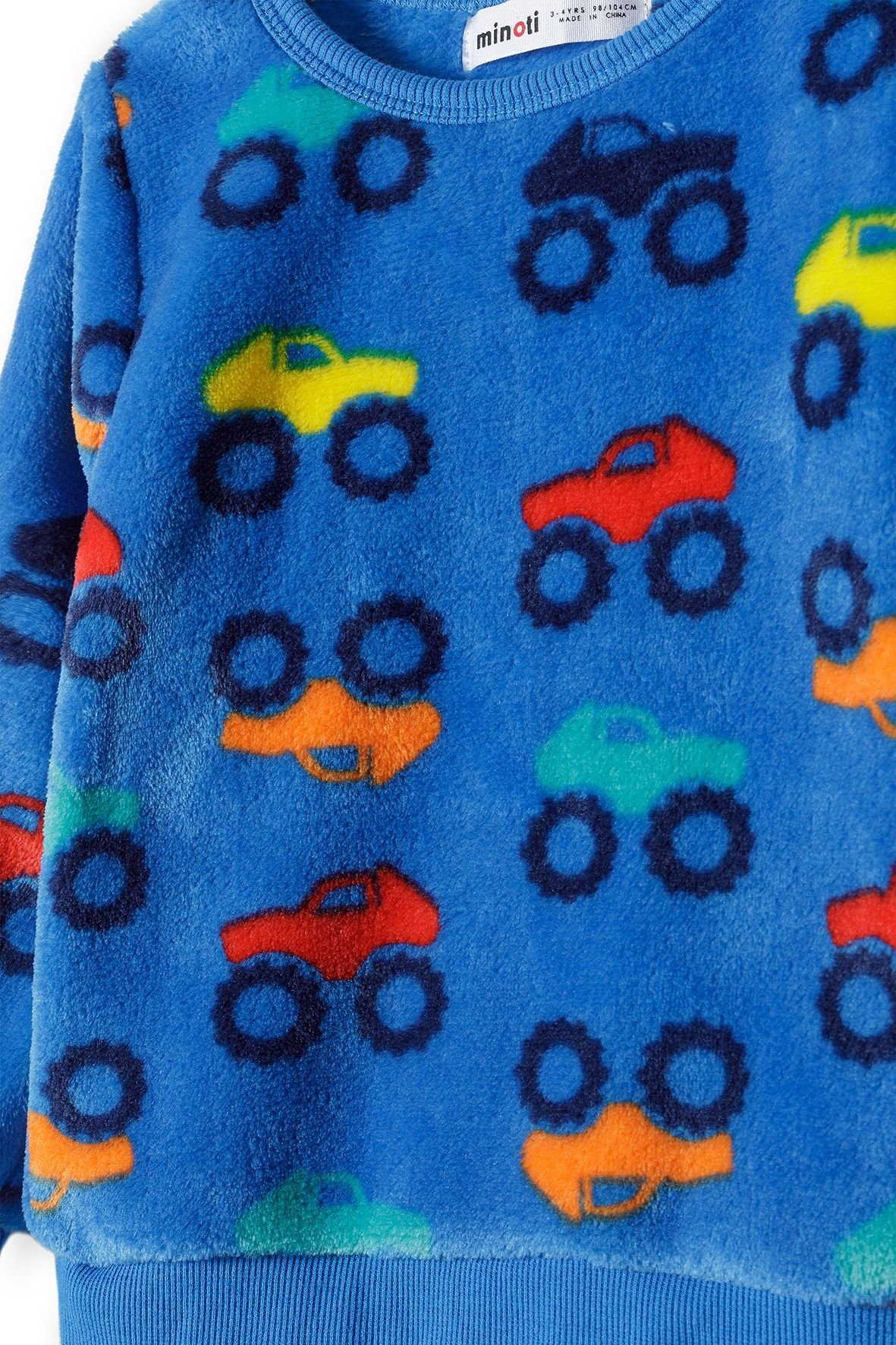 Pyjama aus MINOTI Königsblau (12m-8y) Teddyfleece