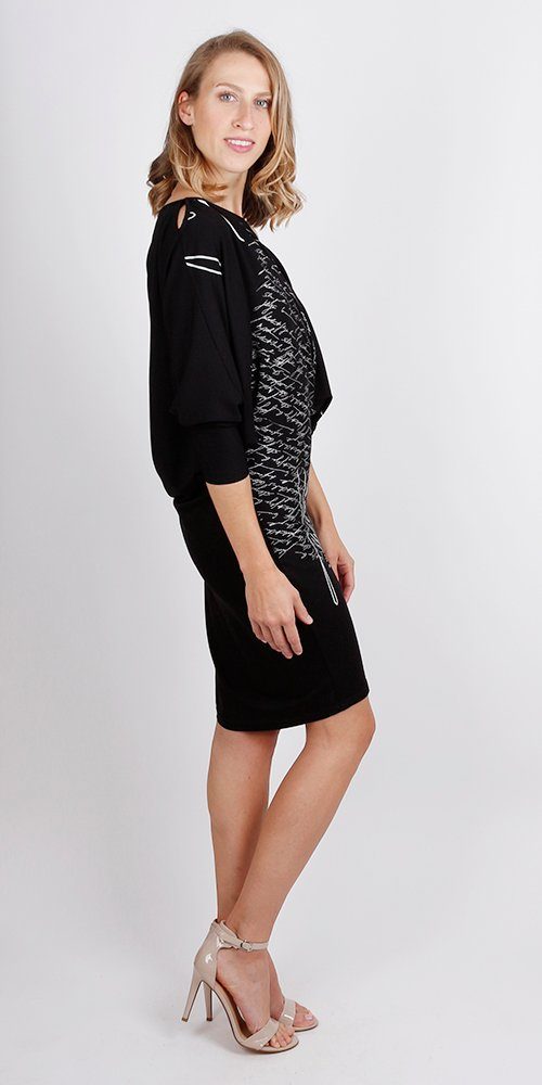 kaseee 2-in-1-Kleid kaseee Jersey-Kleid mit großem Ausschnitt