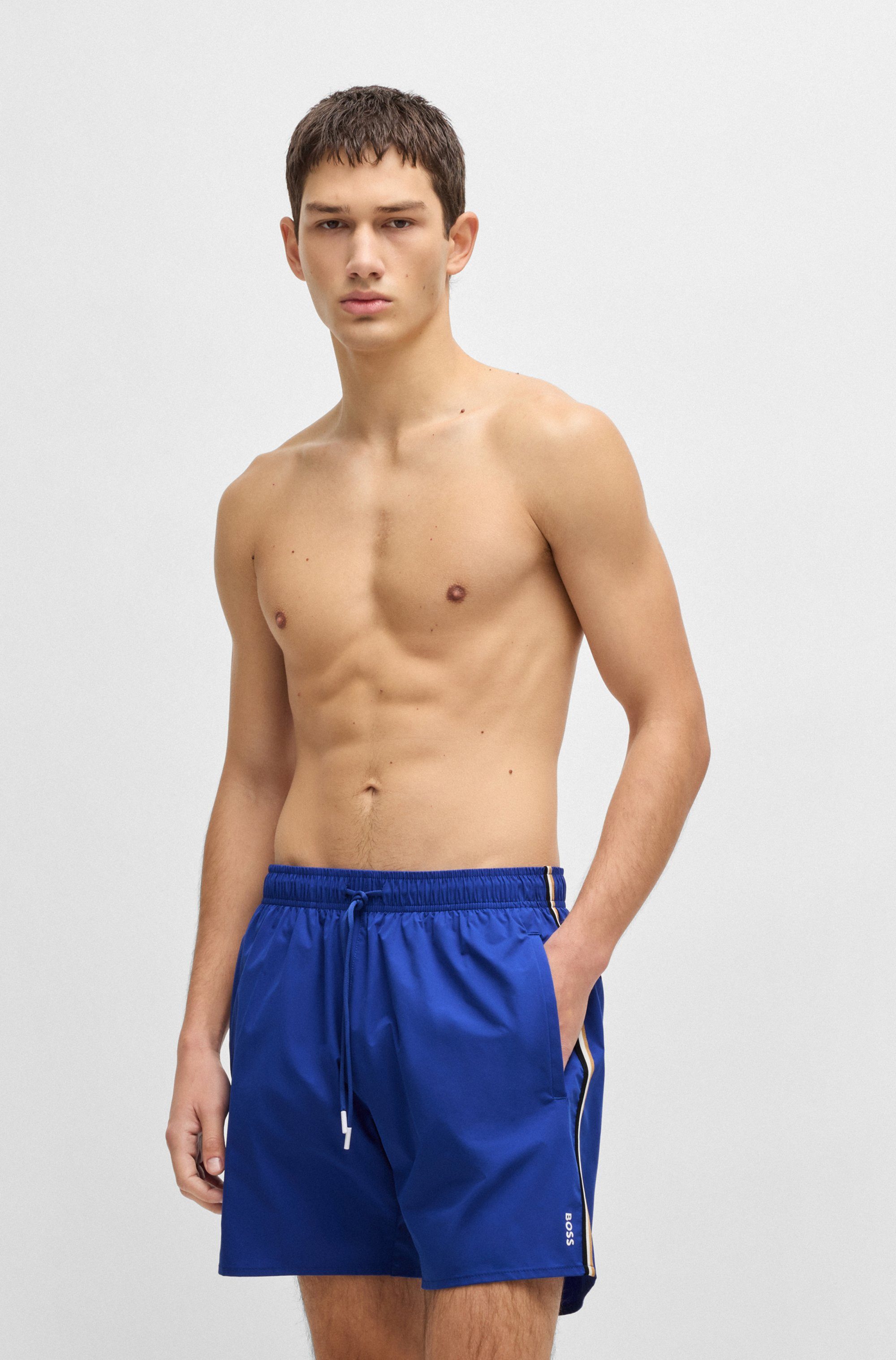 BOSS Herren Badehose – Octopus Design In Navy, Größe XL