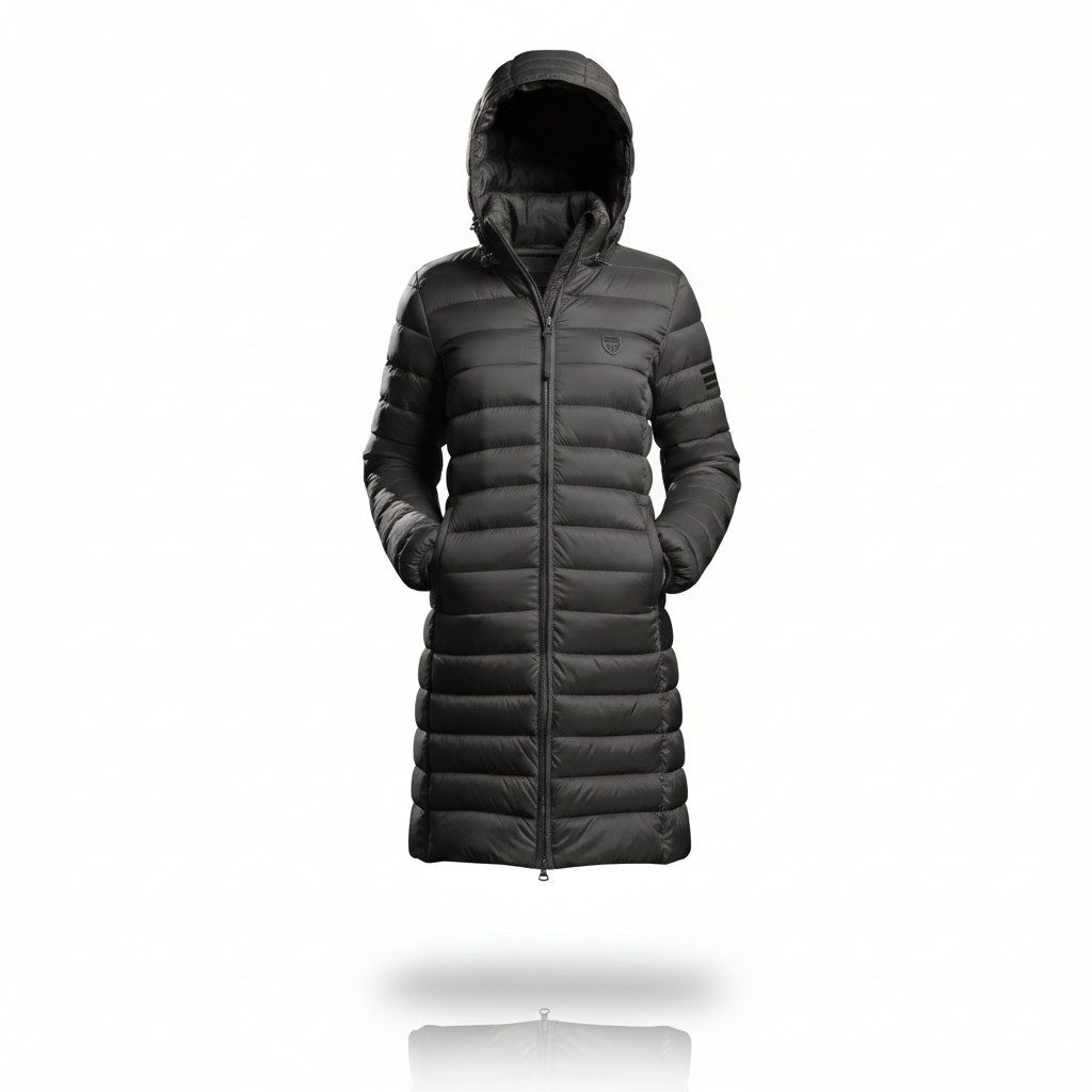 Geographical Norway Steppmantel Damen Outdoorjacke Regenjacke Frühling Leicht Lange