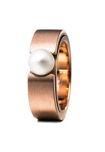Heideman Fingerring Ring 420 Rose (Ring, 1-tlg., inkl. Geschenkverpackung), Perlenring mit echter Süßwasserperle