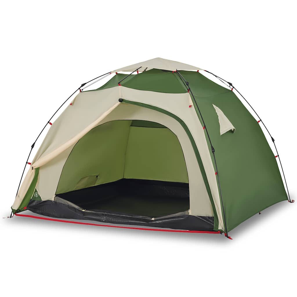 Kuppelzelt Kuppel-Campingzelt 4 Personen Grün Quick Release