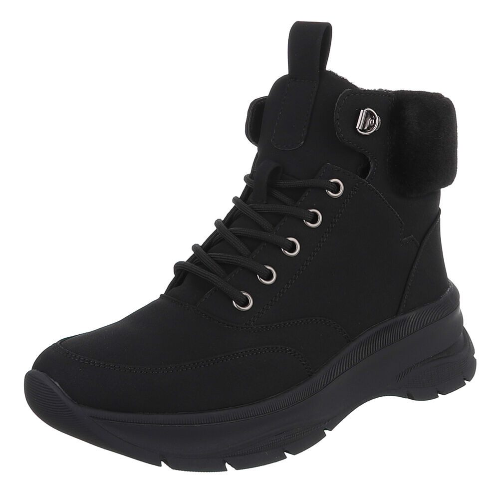Hoher Sneaker mit Futter für Damen - Komfort & Stil Schnürstiefelette