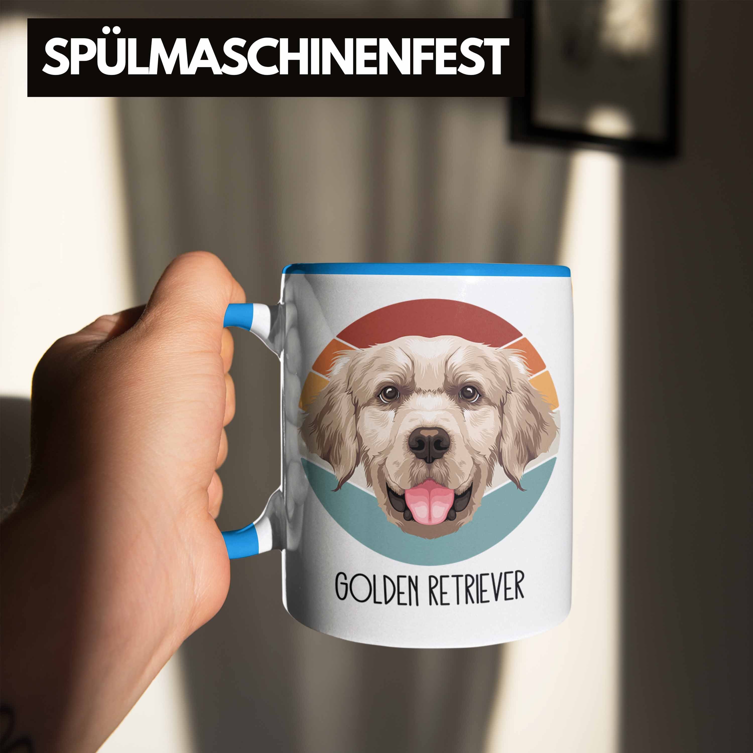 Retriever Golden Lustiger Spruch Geschenkidee Besitzer Tasse Tasse Trendation Geschenk Blau