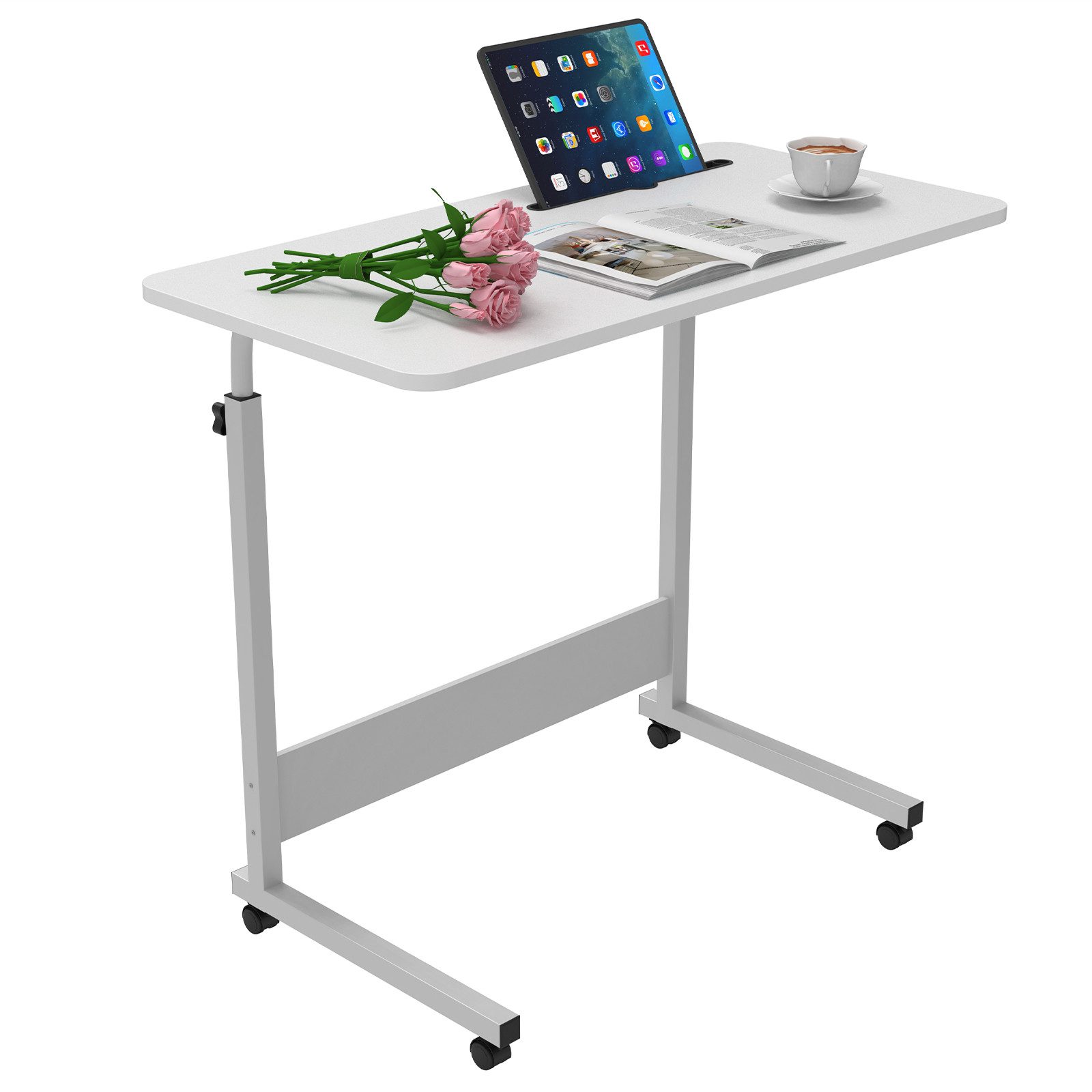 JEOBEST Schreibtisch Computertisch Mobiler Stehtisch 80x40cm günstig online kaufen