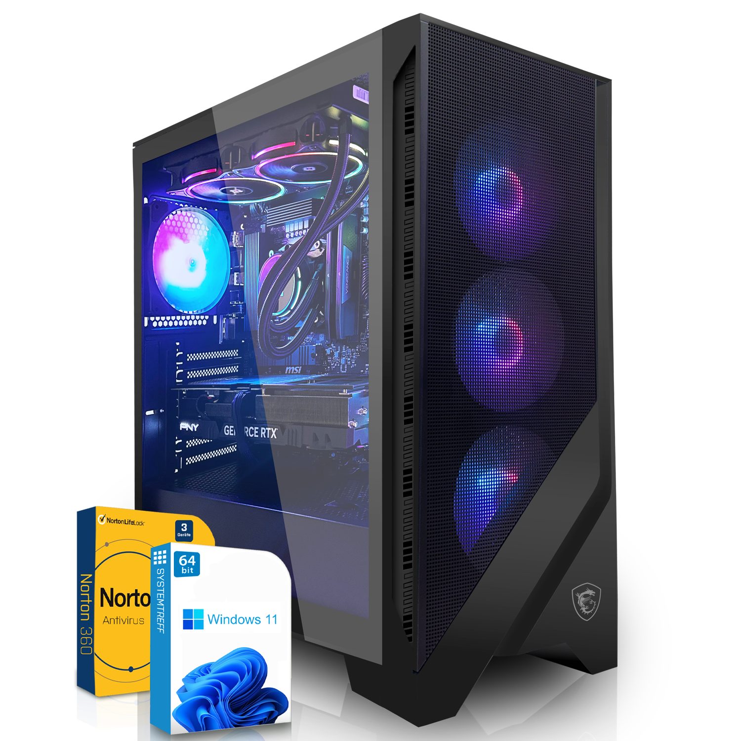 SYSTEMTREFF Gaming-PC (Intel Core i9 12900KF, GeForce RTX 4080 Super, 32 GB RAM, 2000 GB SSD, Wasserkühlung, Windows 11, WLAN)