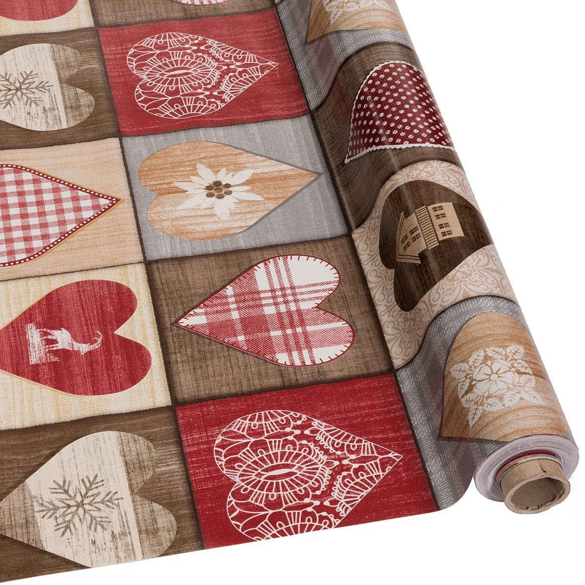 DéVa Tischdecke DéVa Wachstuchtischdecke "Herzen Christmas" günstig online kaufen