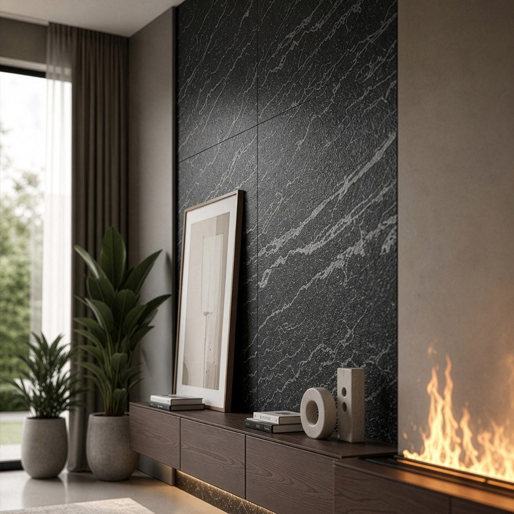 HOME DELUXE Wandpaneel EDA, BxL: 120x244 cm, (2-tlg) Feuchtraum geeignet, Wandpaneele in Marmor, Naturstein und Betonoptik
