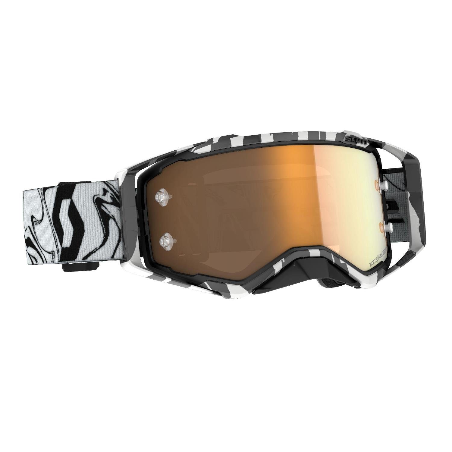 Scott Sportbrille Scott Unisex MX Motocross Brille Goggle Prospect Amplifier schwarz/weiß marmoriert
