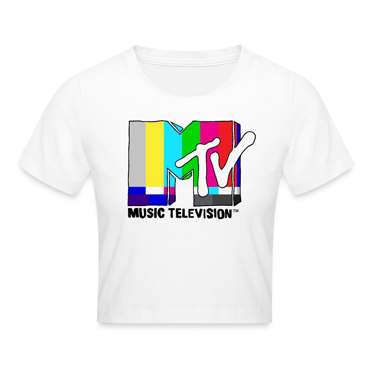 Spreadshirt T-Shirt MTV Music Television TV-Statik-Logo günstig online kaufen