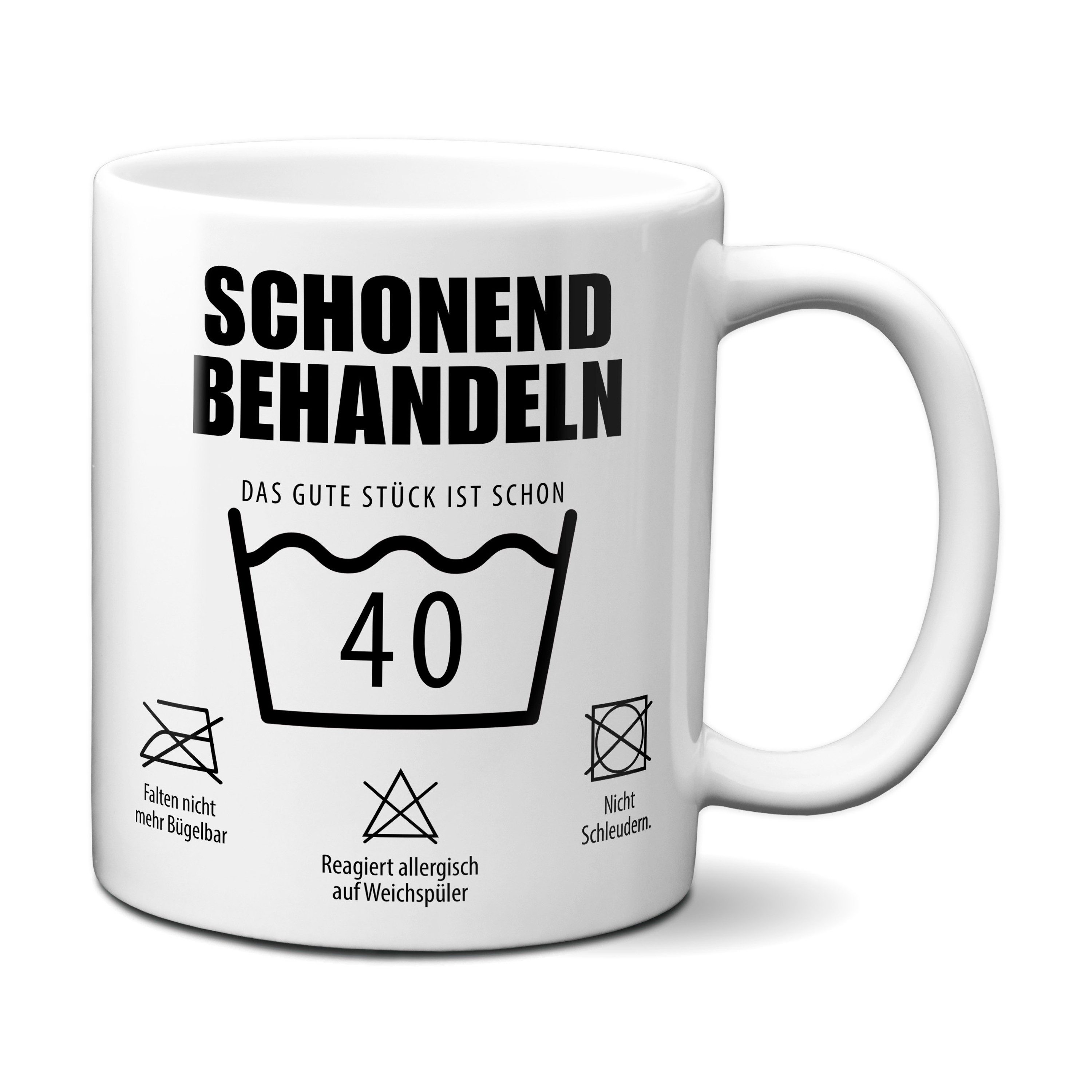 TASSENKING Tasse, Schonend behandeln. Das gute Stück ist schon 40.