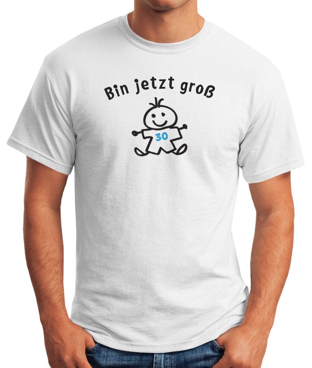 MoonWorks Print-Shirt Herren T-Shirt 30. Geburtstag Spruch Ich bin jetzt gr günstig online kaufen
