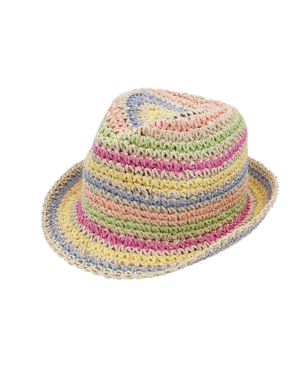 Strohhut MINI GIRL-Trilby, Handarbeit