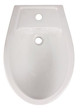 Calmwaters Bidet Universal, Oval, Wandhängend, waagerecht, 06AB3490 Abgang, 1 tlg., spülrandlos