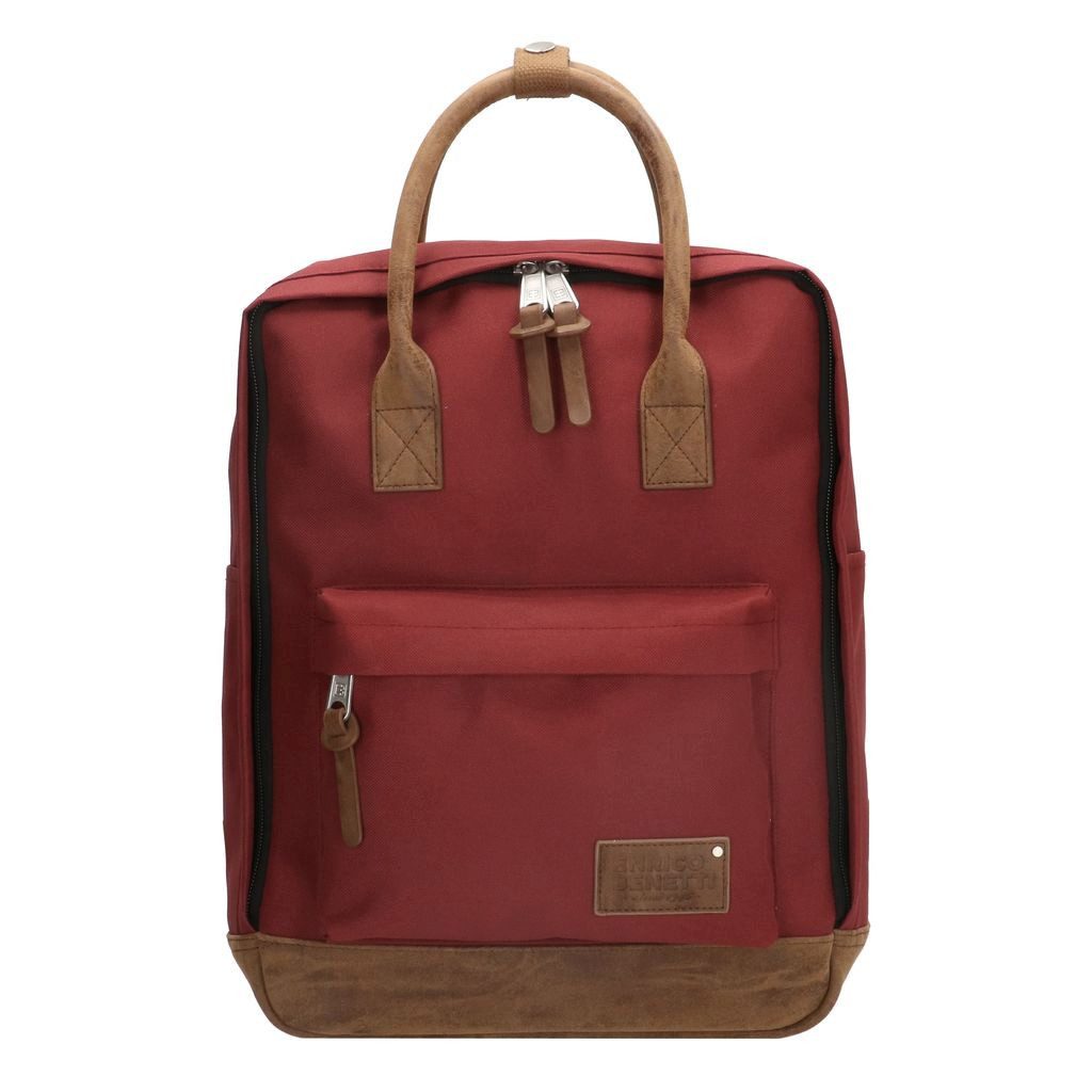 Enrico Benetti Freizeitrucksack Cityrucksack leicht für Damen und Herren (klein, mit Laptopfach), mit Lederimitat Applikationen, in tollen Farben