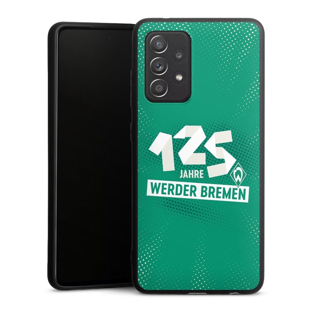 DeinDesign Handyhülle 125 Jahre Werder Bremen Offizielles Lizenzprodukt, Samsung Galaxy A52s 5G Silikon Hülle Premium Case Handy Schutzhülle