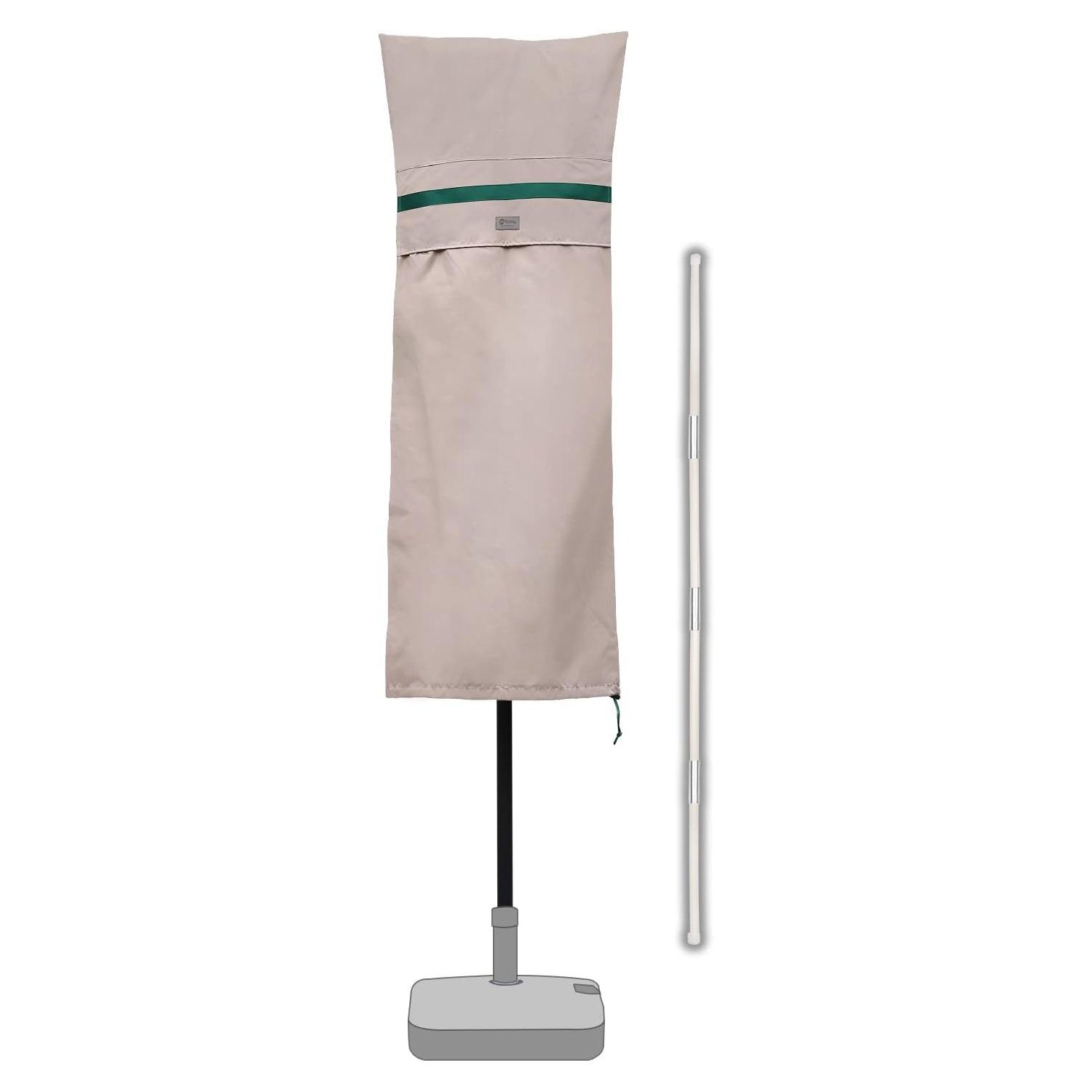 Sekey Sonnenschirm-Schutzhülle Modernes Design Schutzhülle Sonnenschirm Schutzhaube Ampelschirm, 160 x 62 cm für 460 x 270 cm Doppelsonnenschirm