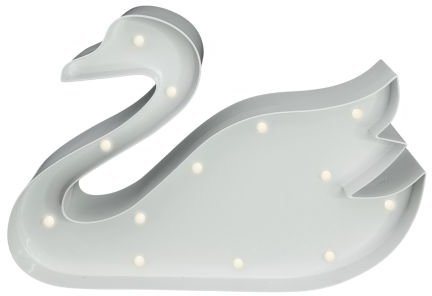 MARQUEE LIGHTS LED Dekolicht Swan, LED fest integriert, Warmweiß, Wandlampe,  Tischlampe Swan mit 13 festverbauten LEDs - 23x16 cm