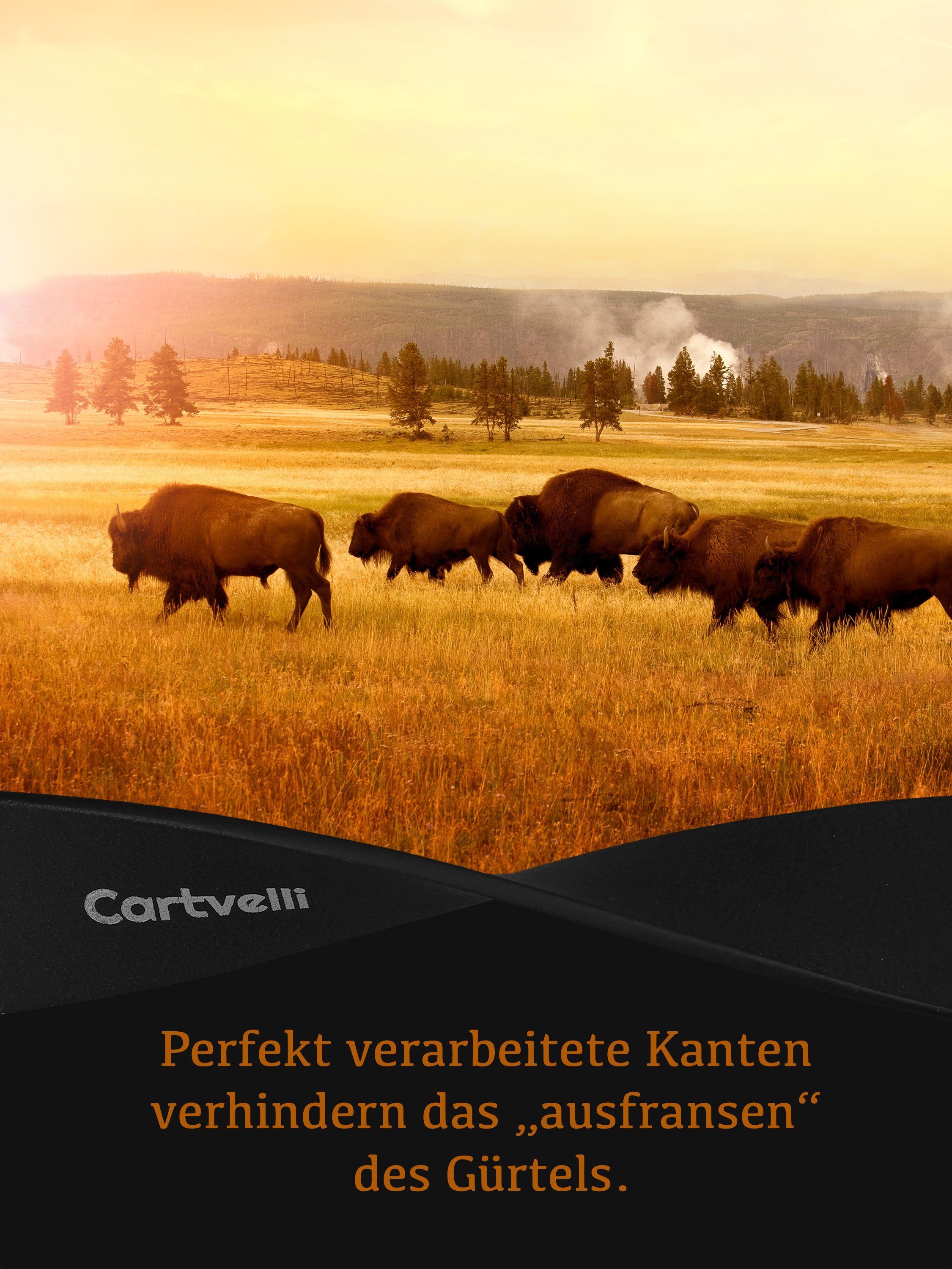 Cartvelli Ledergürtel Cartvelli Herren Ledergürtel Made in Germany 40mm inkl. Geschenkbox Vollleder – Bild 5 von 5