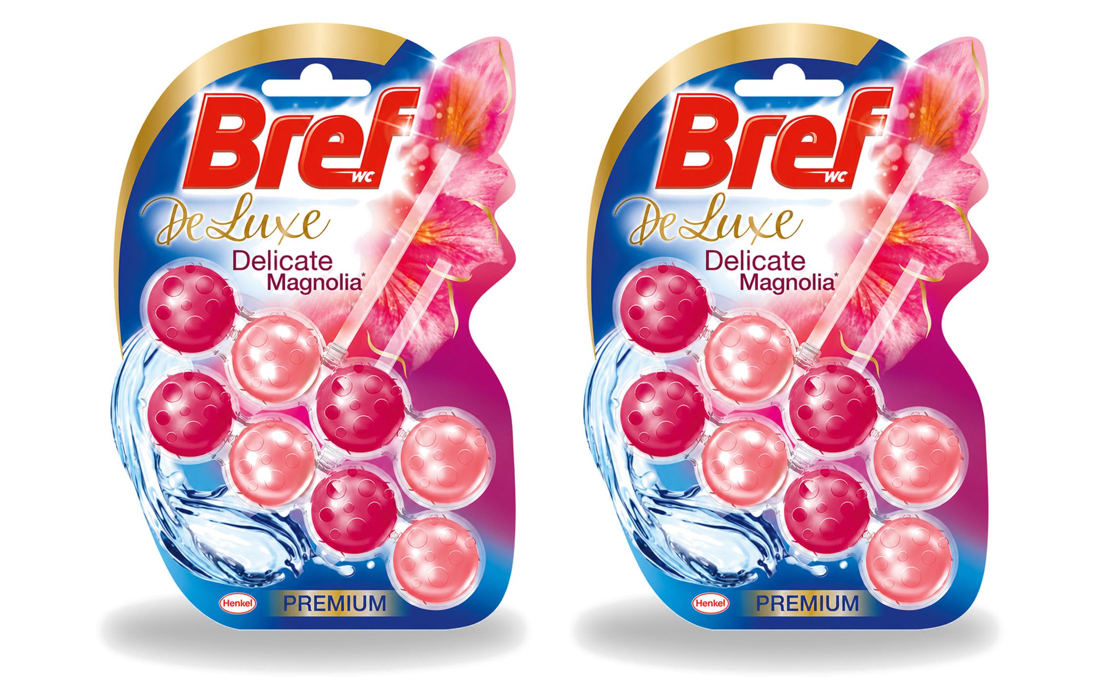 Bref Power WC-Duftspüler Deluxe Magnolia WC-Duftspüler 2 Stück - Vorteilspackung - 2 Stücke (2-St)