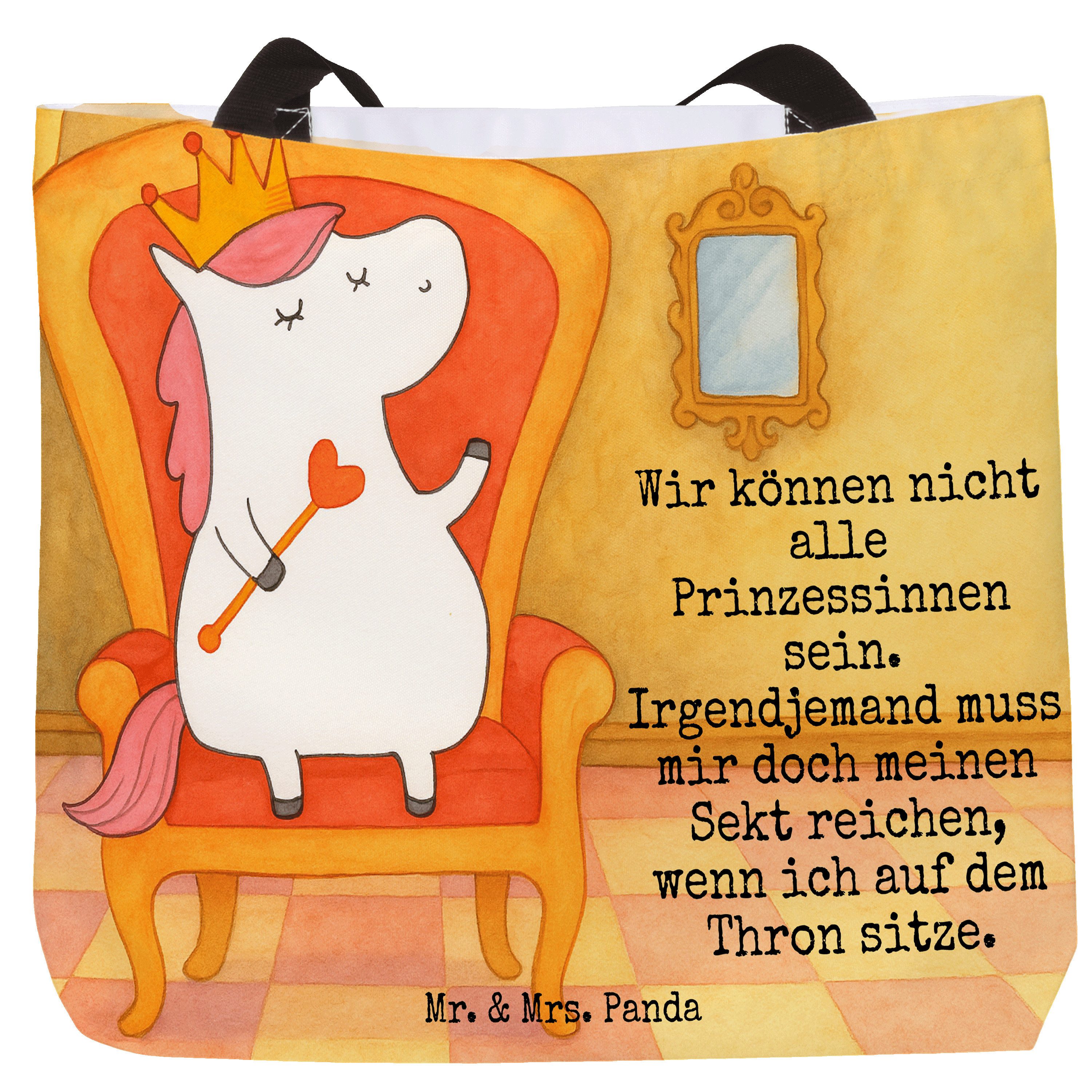 Shopper Einhorn Prinzessin Design, Strandtasche, Weiß, Reisetasche, Tote Bag