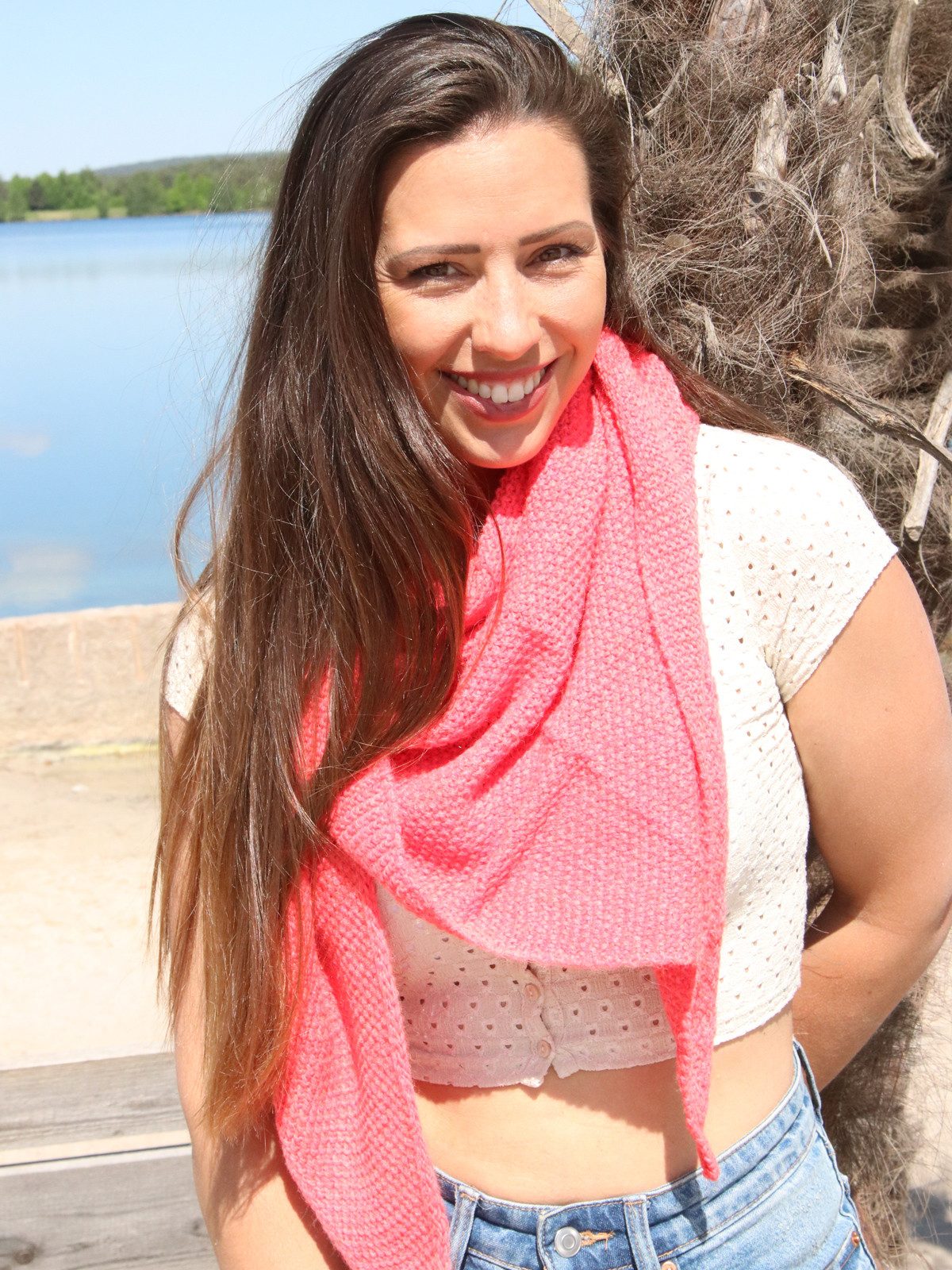 styleBREAKER Dreieckstuch Strick Dreiecktuch Einfarbig, (1-St)