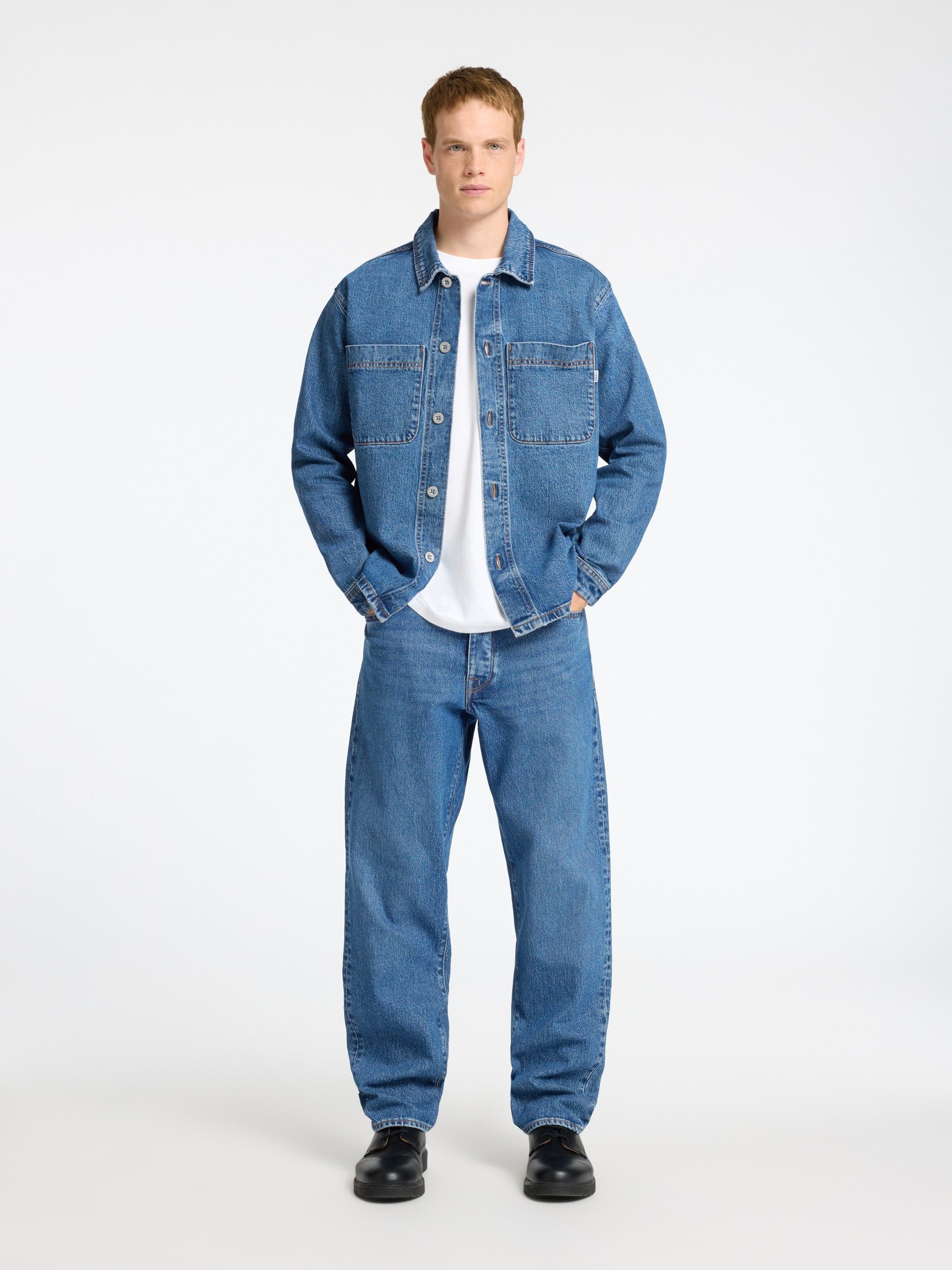 SELECTED HOMME Jeansjacke - Lässiges Overshirt - Jeansjacke