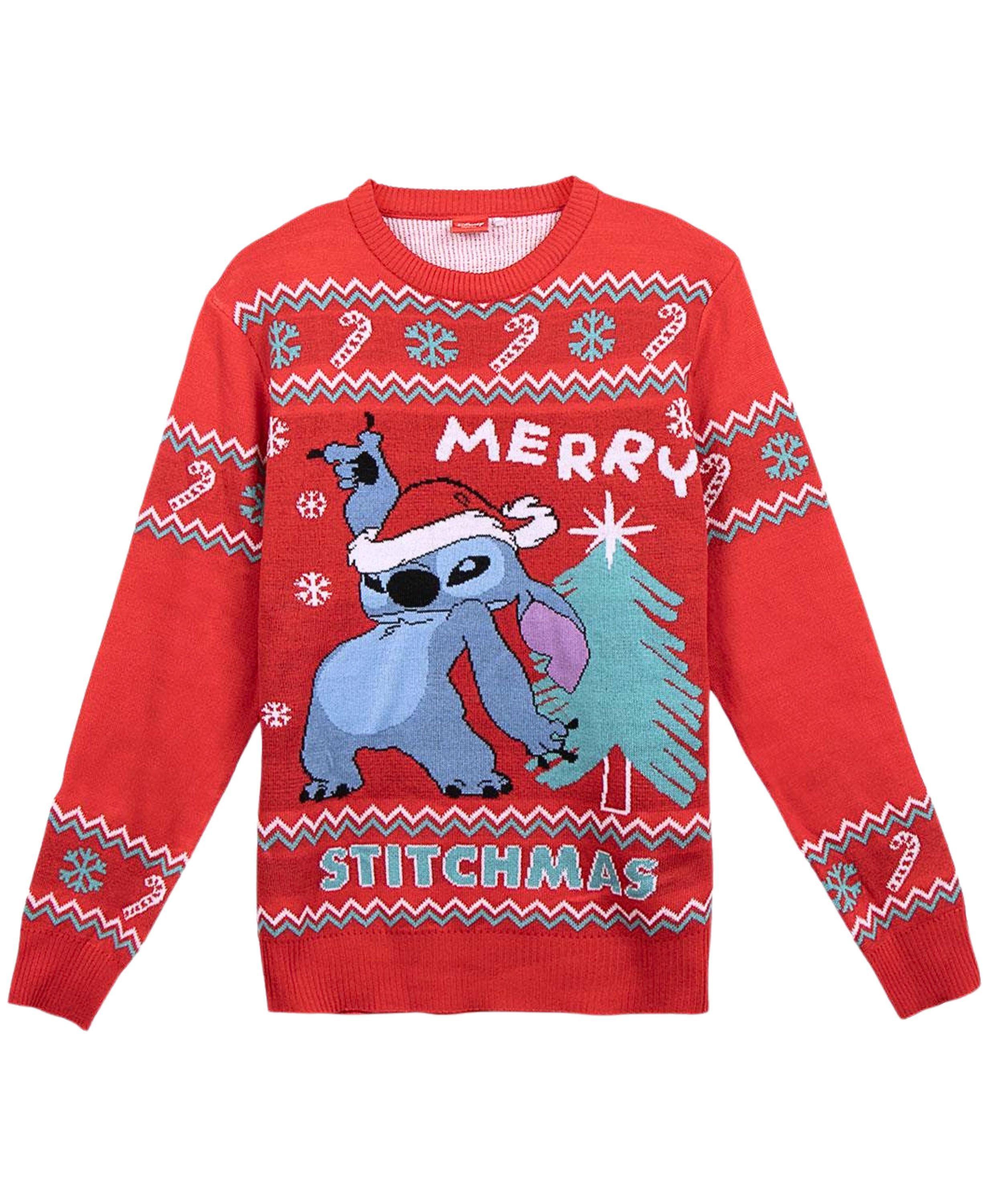 Lilo & Stitch Weihnachtspullover MERRY STITCHMAS Kinder Pullover aus Strick-Jersey Размер 116-164 cm