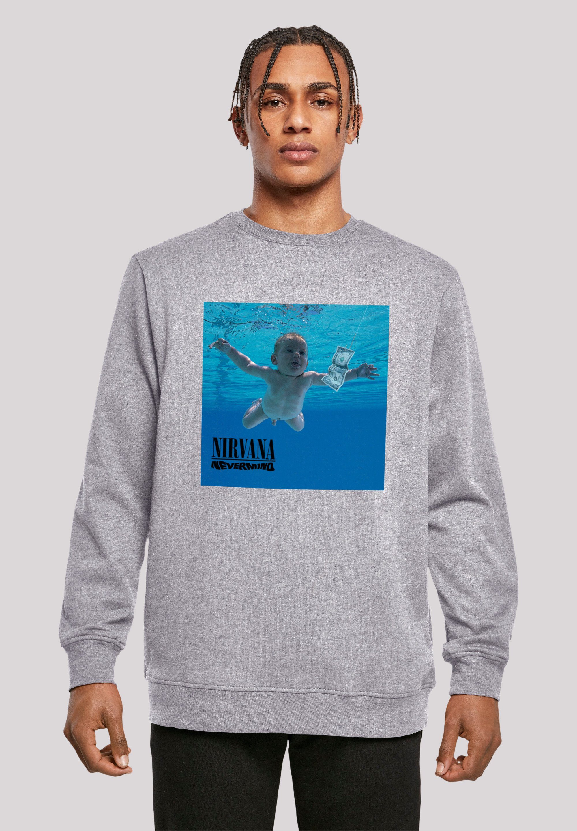Bequemer Nirvana entspanntem Rock Tragekomfort Schnitt Qualität, mit Sweatshirt Nevermind Premium Album F4NT4STIC Band