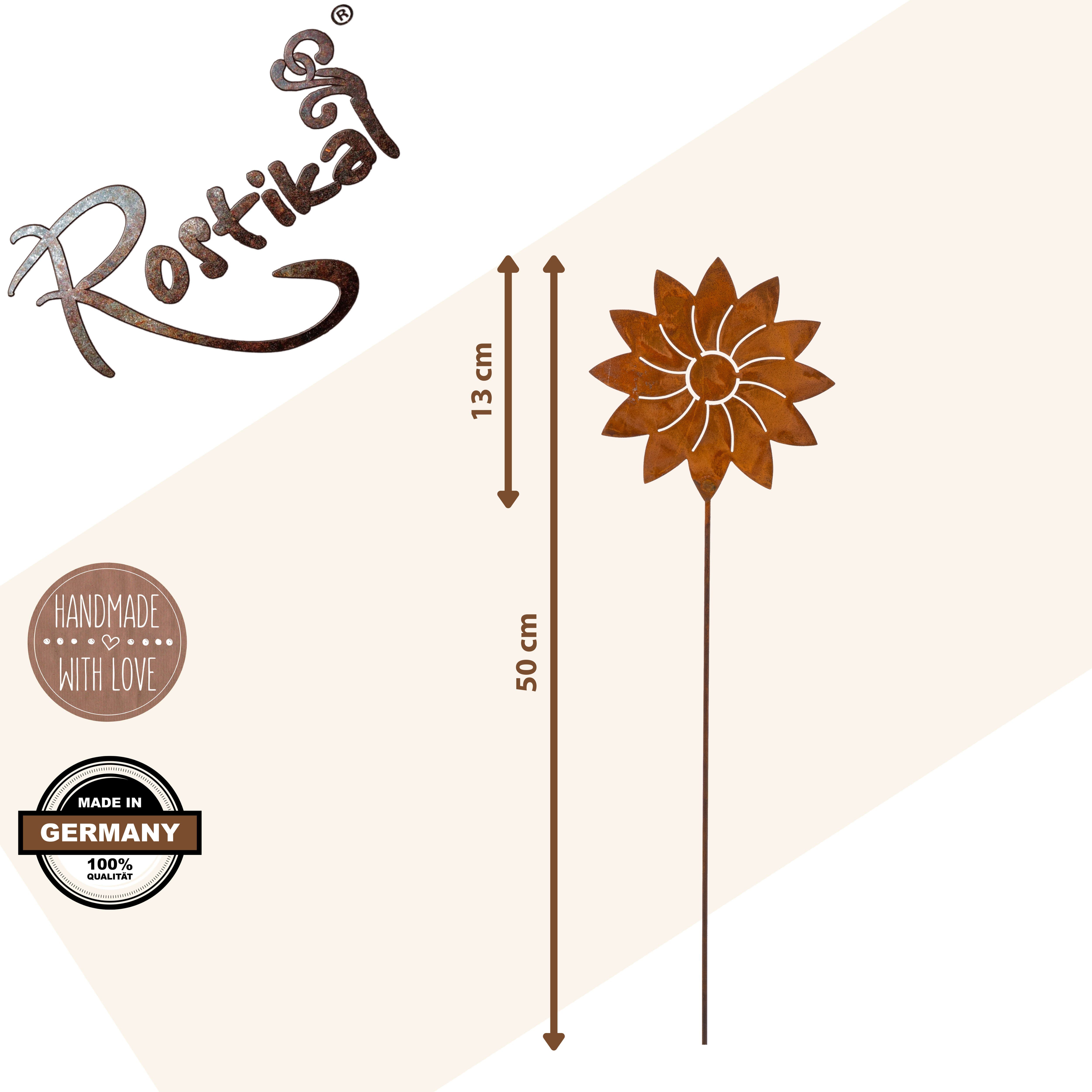 Rostikal Gartenstecker Rost Deko Blumen Edelrost günstig online kaufen