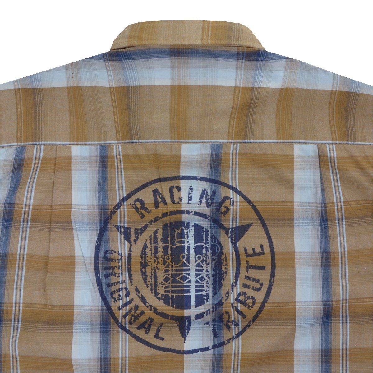 Lucky Star Langarmhemd Langarmhemd kariert von Lucky Star in ocker-hellblau günstig online kaufen