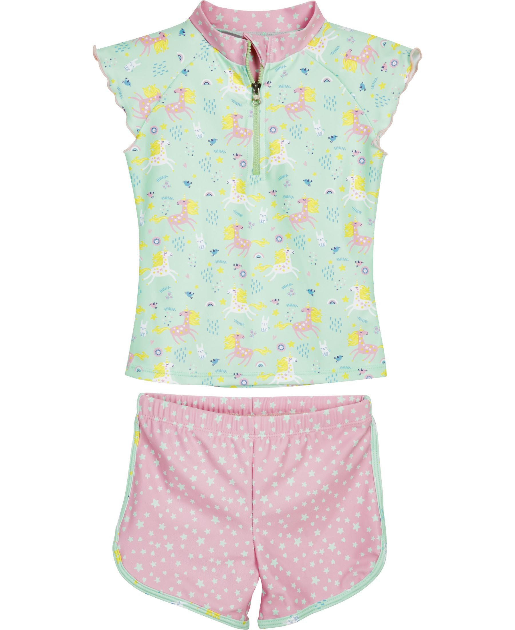 Playshoes Badeanzug Playshoes UV-Schutz Bade-Set Einhorn