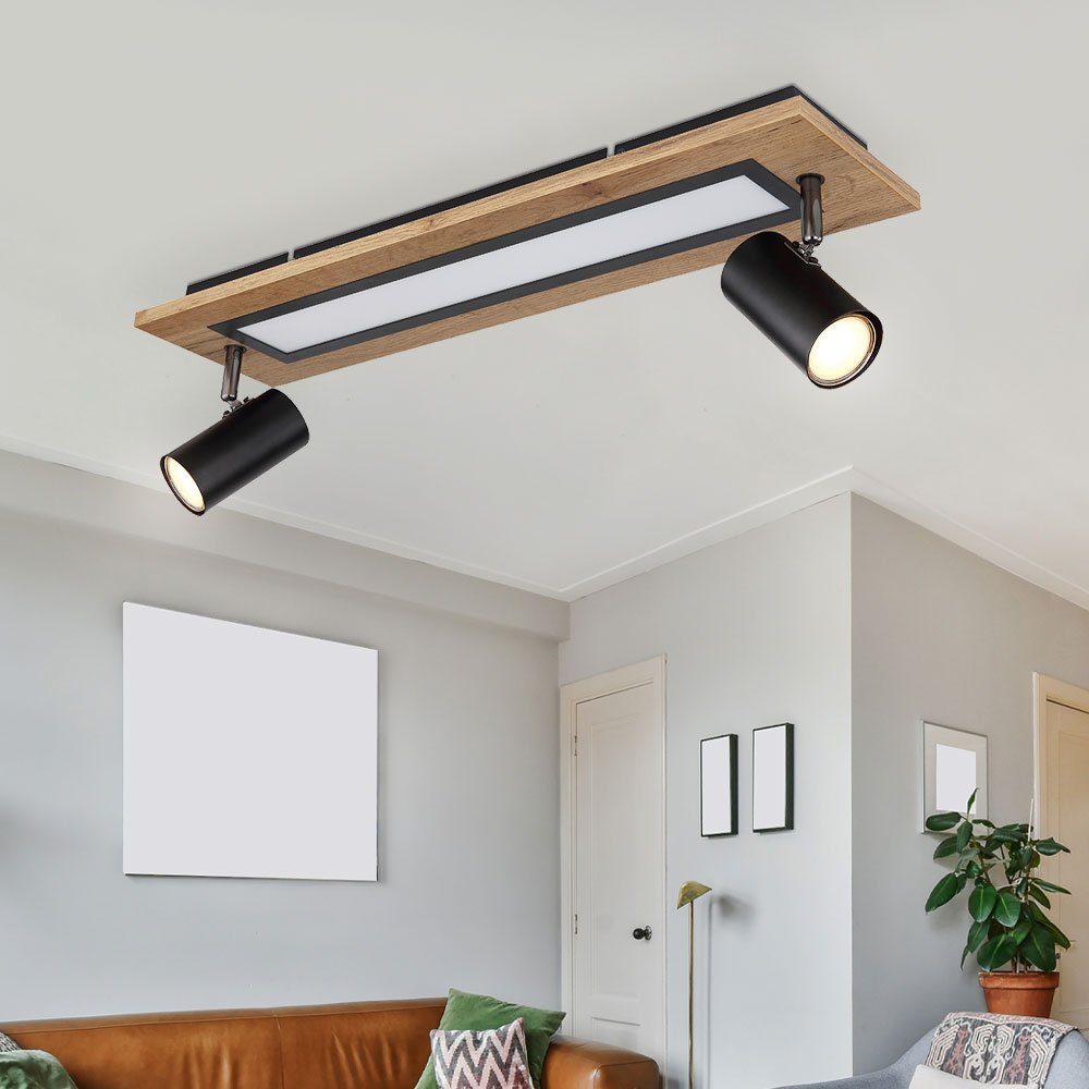 Wohnzimmerleuchte inklusive, nicht LED Deckenleuchte Holz LED Deckenleuchte, etc-shop Deckenlampe Spotleuchte Leuchtmittel