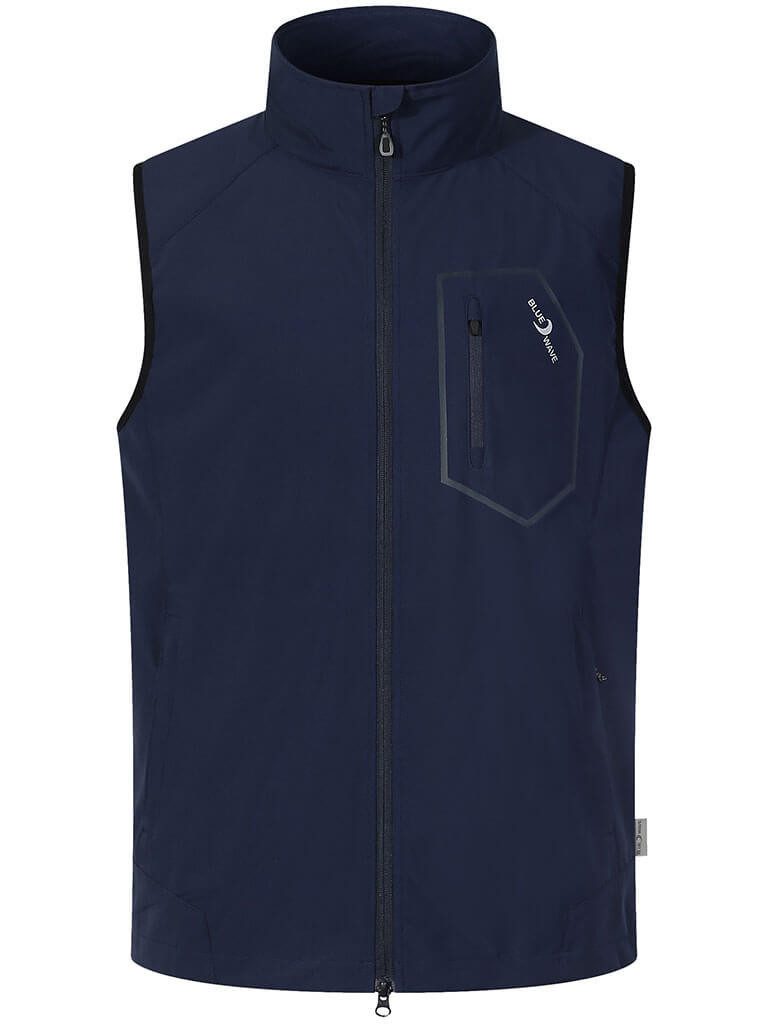 Blue Wave Softshellweste Lars Herren Weste Lars mit Stehkragen, Kinnschutz und Kordelzug am Bund