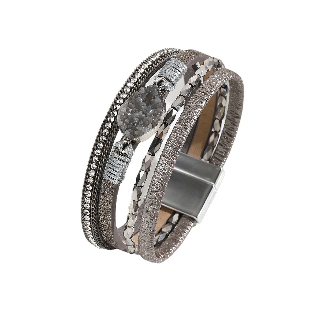 KARMA Lederarmband Damenarmband Wickelarmband Damen Magnetverschluss günstig online kaufen