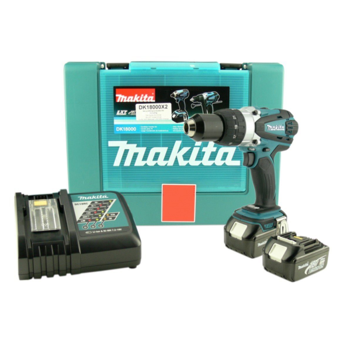 Makita Akku-Bohrschrauber BHP 458 RFE Akku Schlagbohrschrauber 18 V 91 Nm + 2x Akku 3,0 Ah