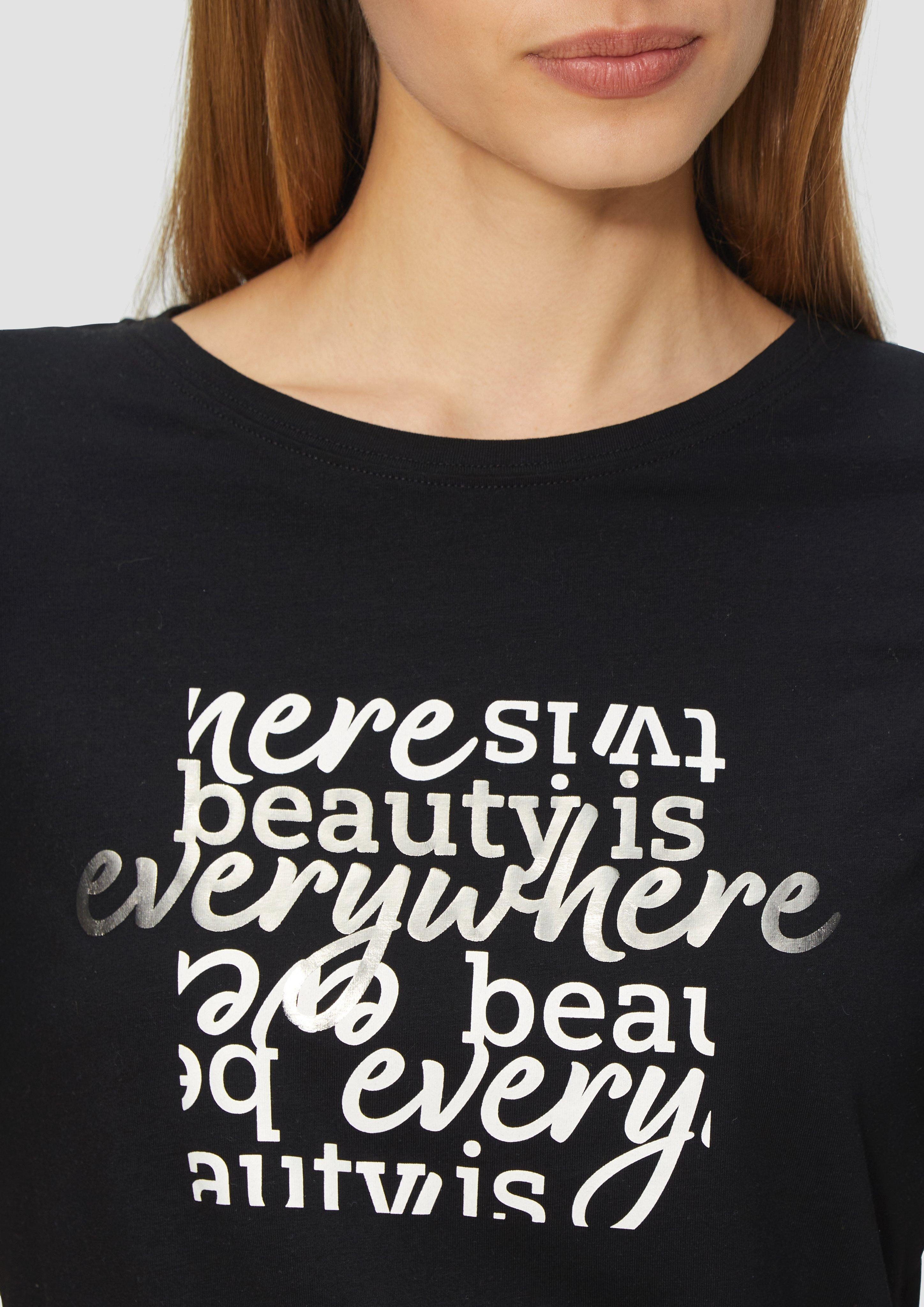 s.Oliver Kurzarmshirt Elastisches T-Shirt mit Frontprint günstig online kaufen