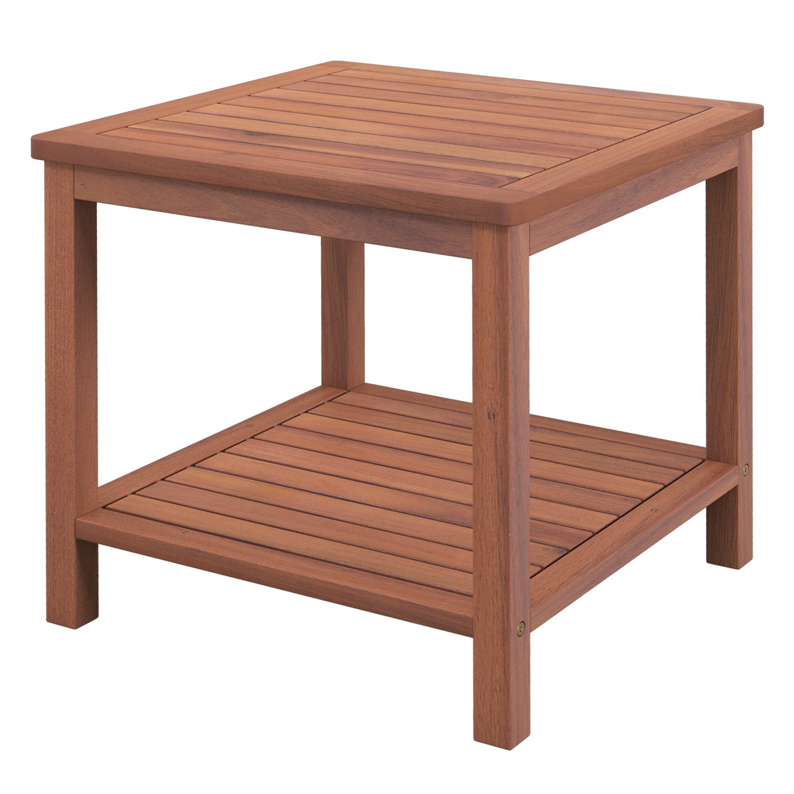 COSTWAY Gartentisch, wetterfest,Akazienholz, mit Lamellen-Design, 45x45x45c günstig online kaufen