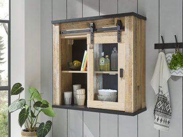Furn.Design Wandhängeschrank Stove, Küchenschrank in Used Wood, mit Schwebetür
