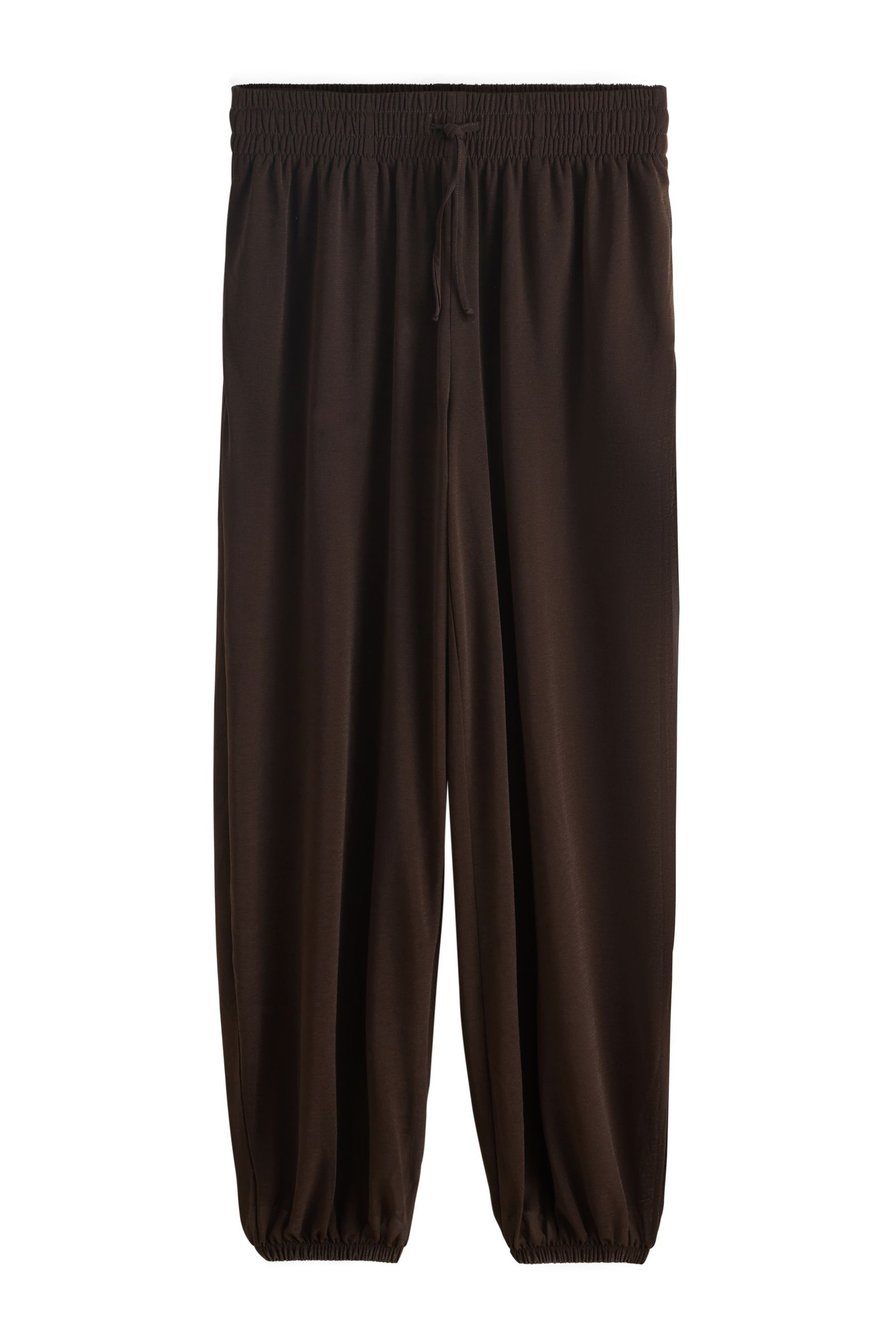 Jerseyhose Transparente Hose mit Barrel-Bein und Bindegürtel